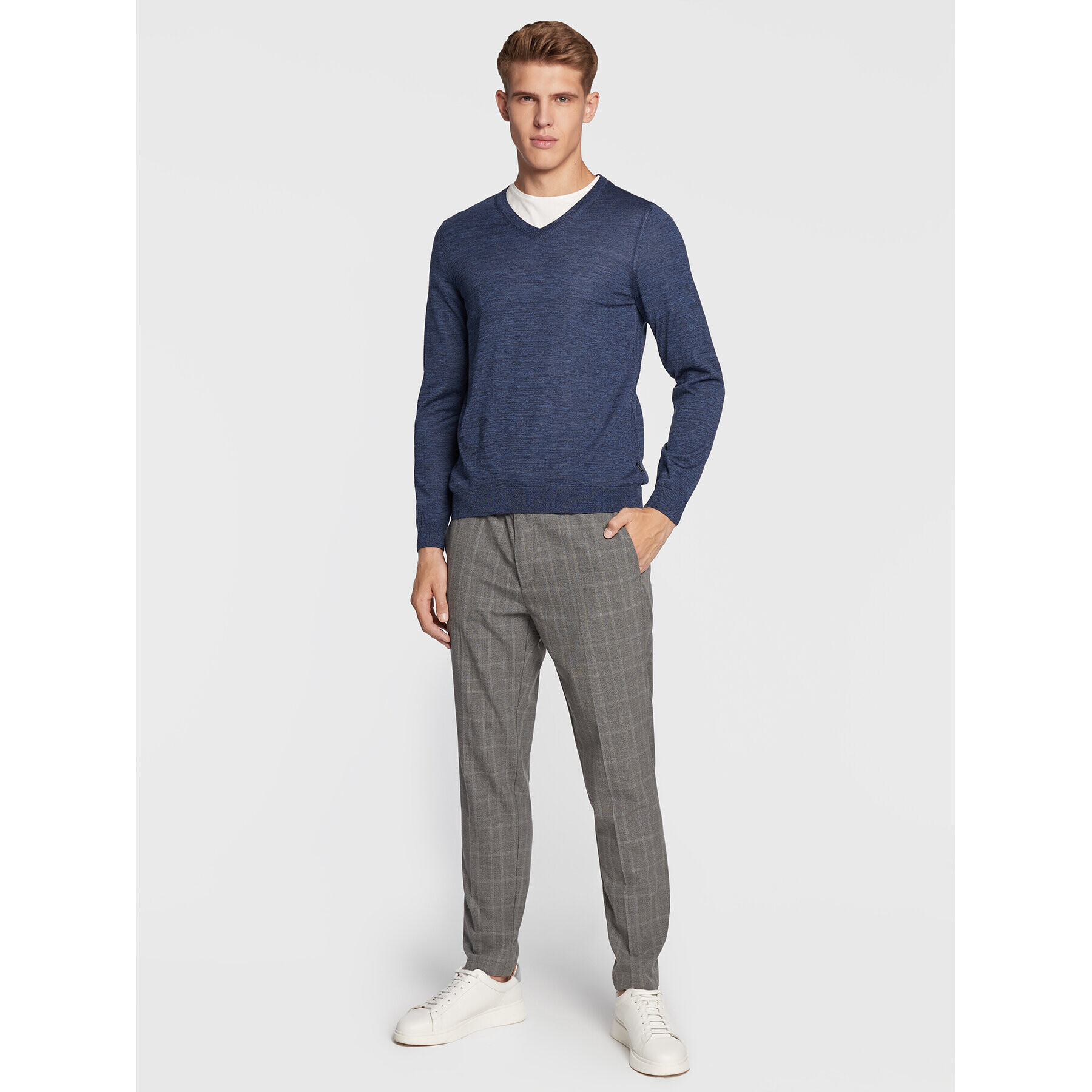 Boss Пуловер Melba-P 50468261 Тъмносин Slim Fit - Pepit.bg