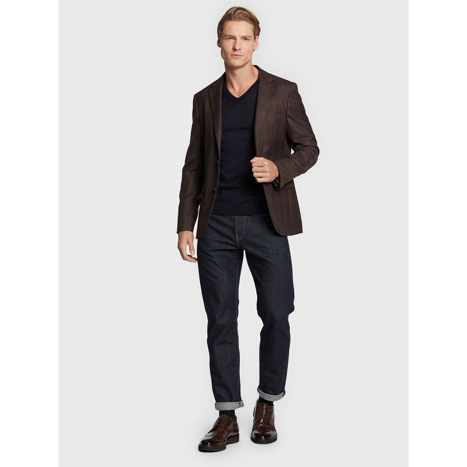 Boss Пуловер Melba-P 50468261 Тъмносин Slim Fit - Pepit.bg
