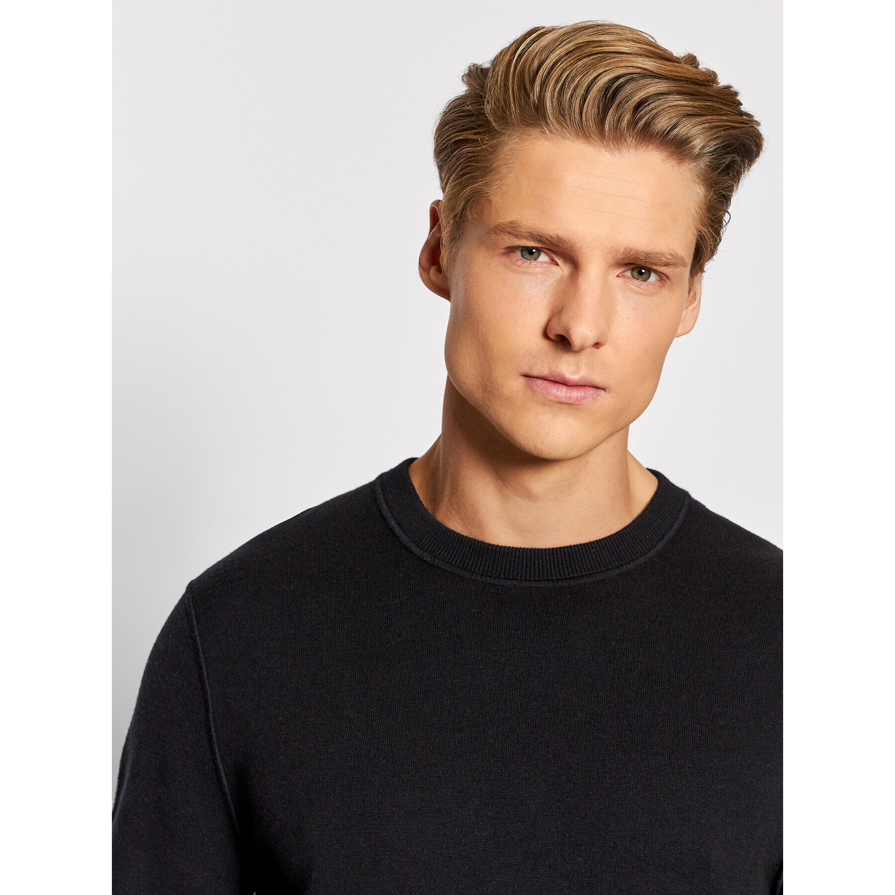 Boss Пуловер Natoli 50457731 Черен Regular Fit - Pepit.bg