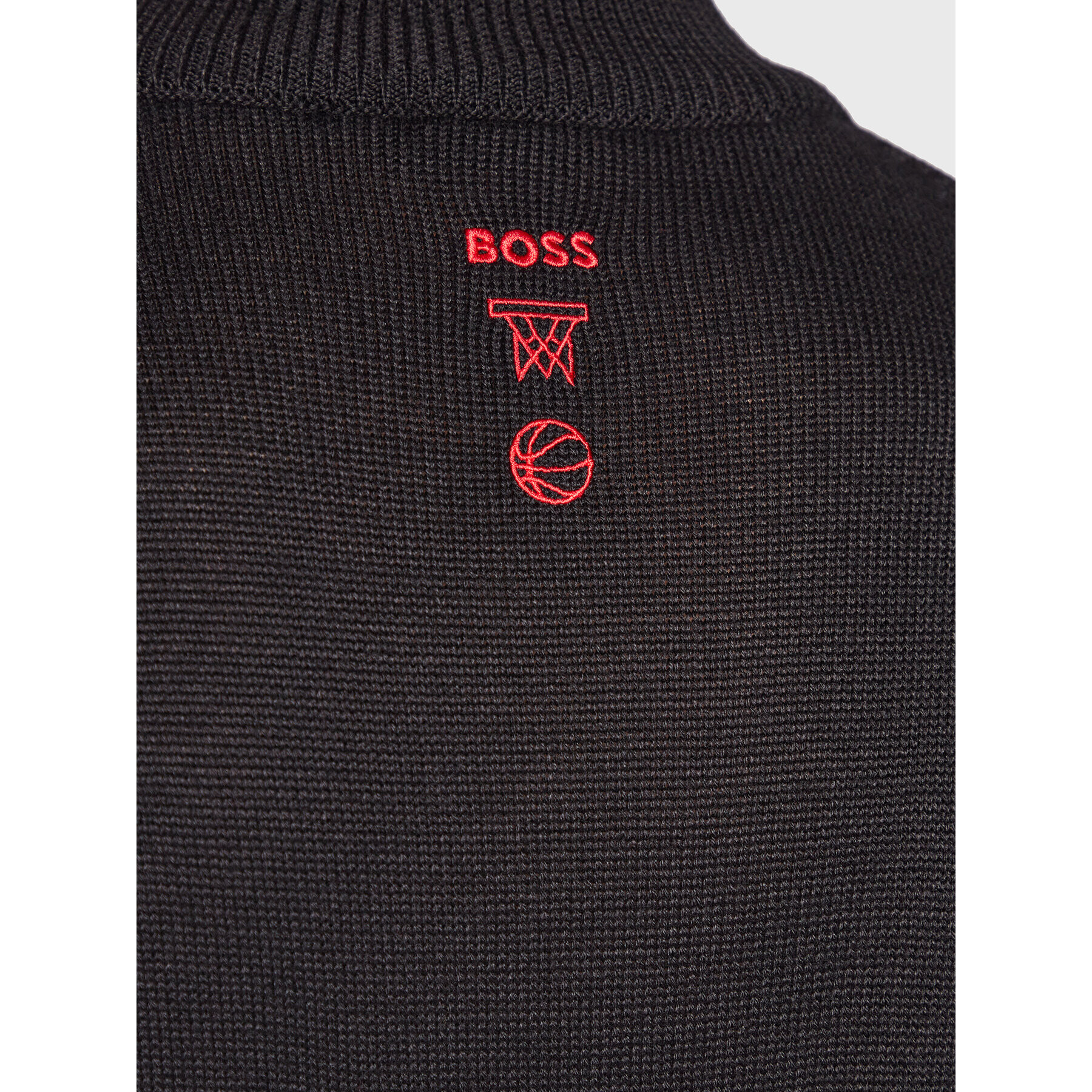 Boss Пуловер NBA 50478500 Черен Relaxed Fit - Pepit.bg