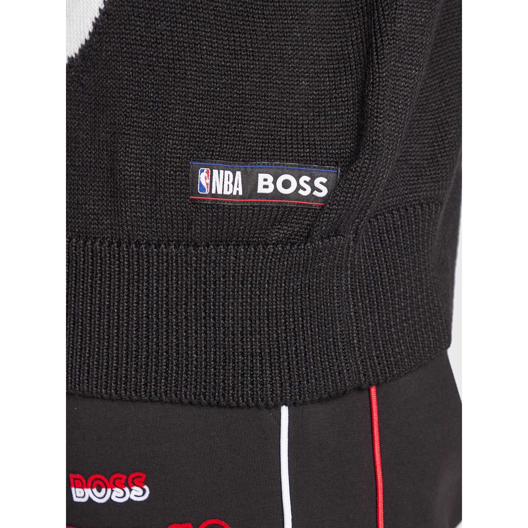 Boss Пуловер NBA Chicagobulls 50480082 Черен Regular Fit - Pepit.bg