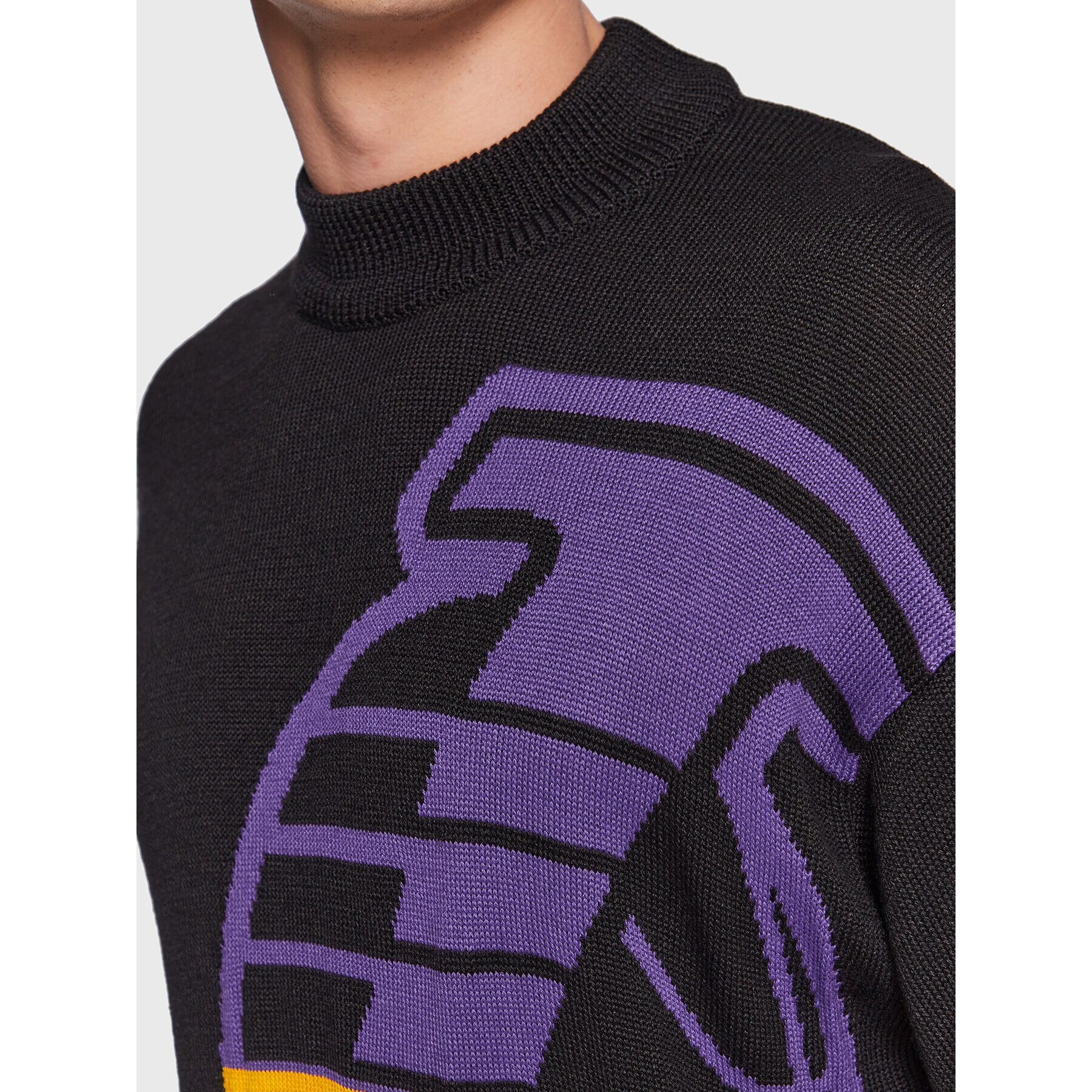 Boss Пуловер NBA Knit_Lakers 50480077 Черен Regular Fit - Pepit.bg