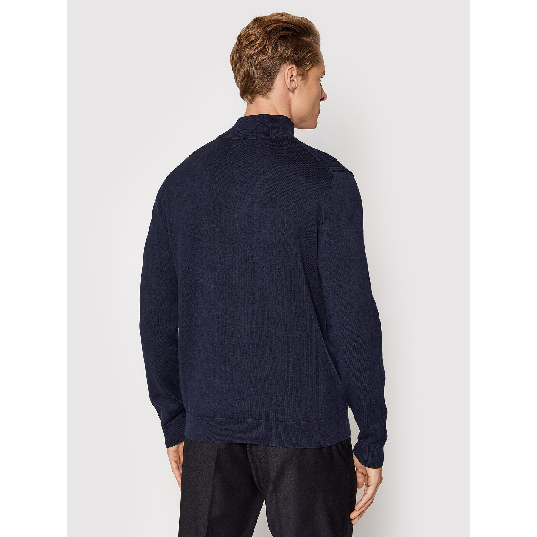 Boss Пуловер Norman 50457711 Тъмносин Regular Fit - Pepit.bg
