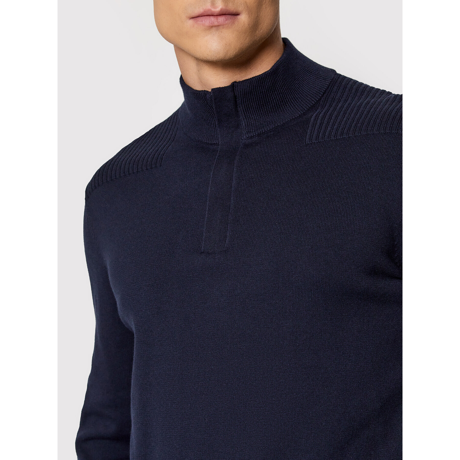 Boss Пуловер Norman 50457711 Тъмносин Regular Fit - Pepit.bg