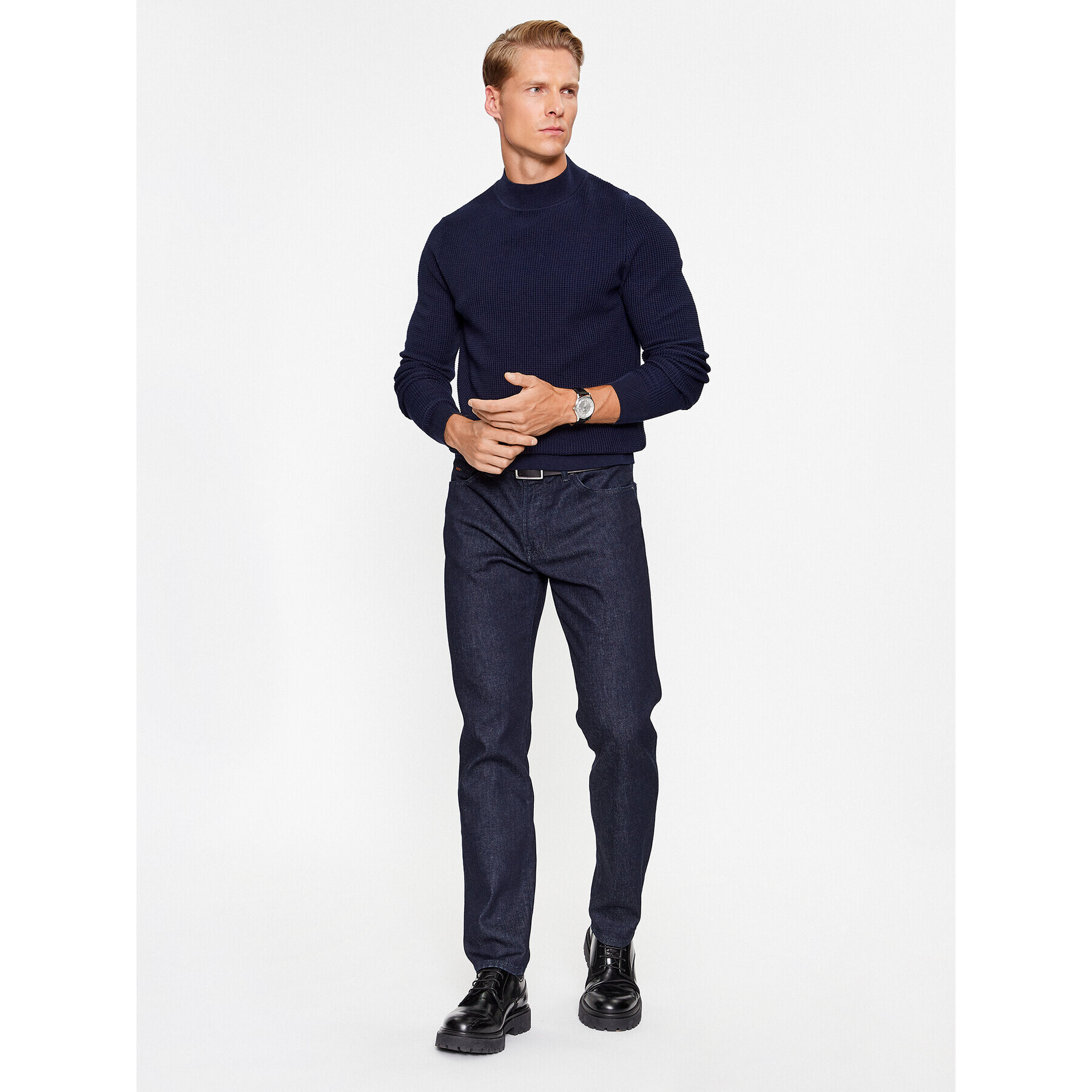 Boss Пуловер Opale 50495403 Тъмносин Regular Fit - Pepit.bg
