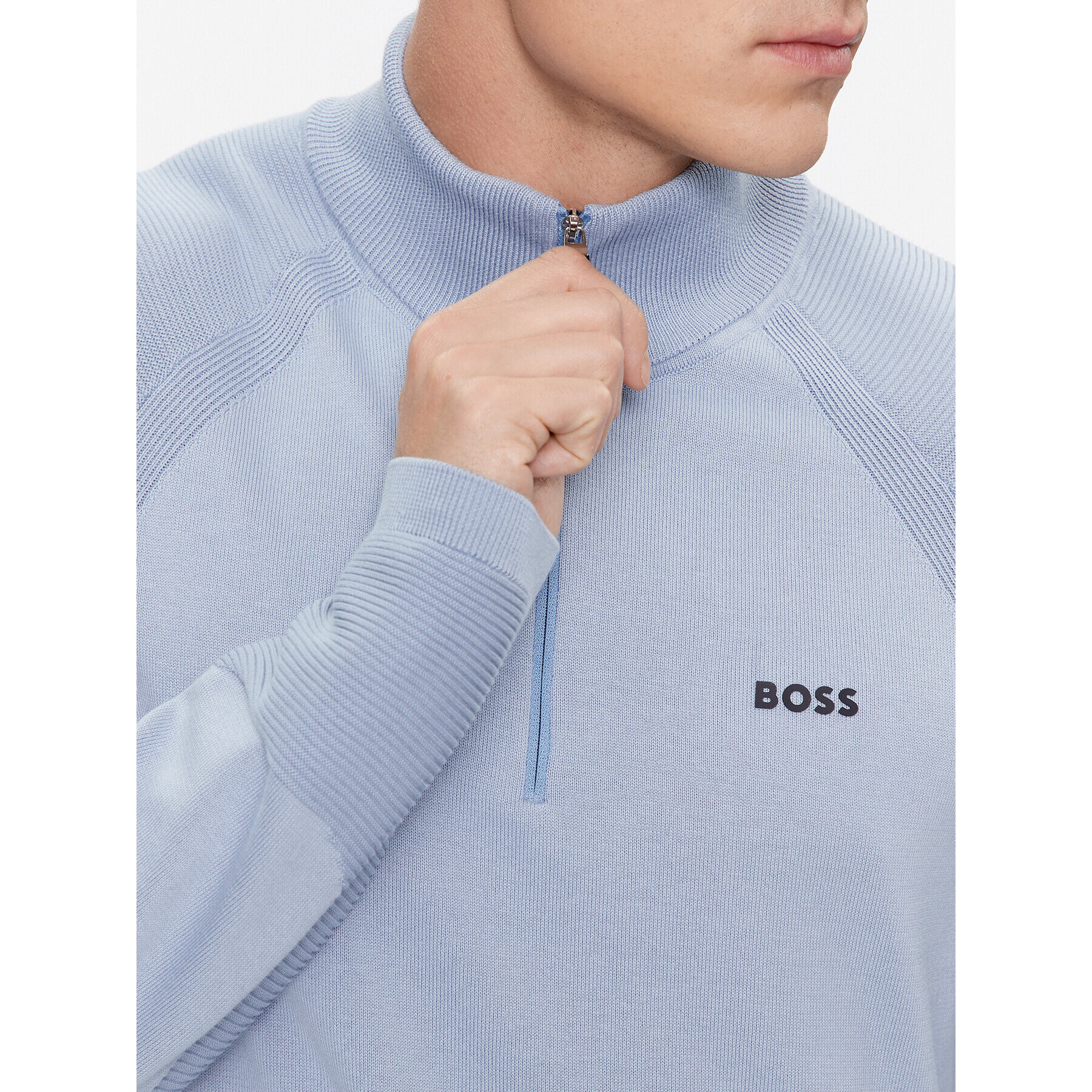 Boss Пуловер Perform-X_Qz 50498525 Син Regular Fit - Pepit.bg