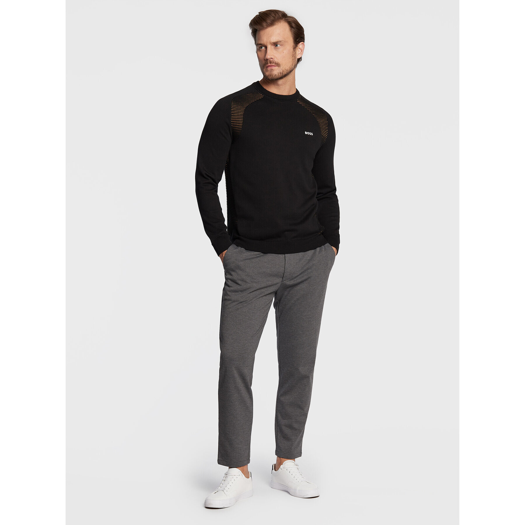 Boss Пуловер Ramal 50471789 Черен Regular Fit - Pepit.bg