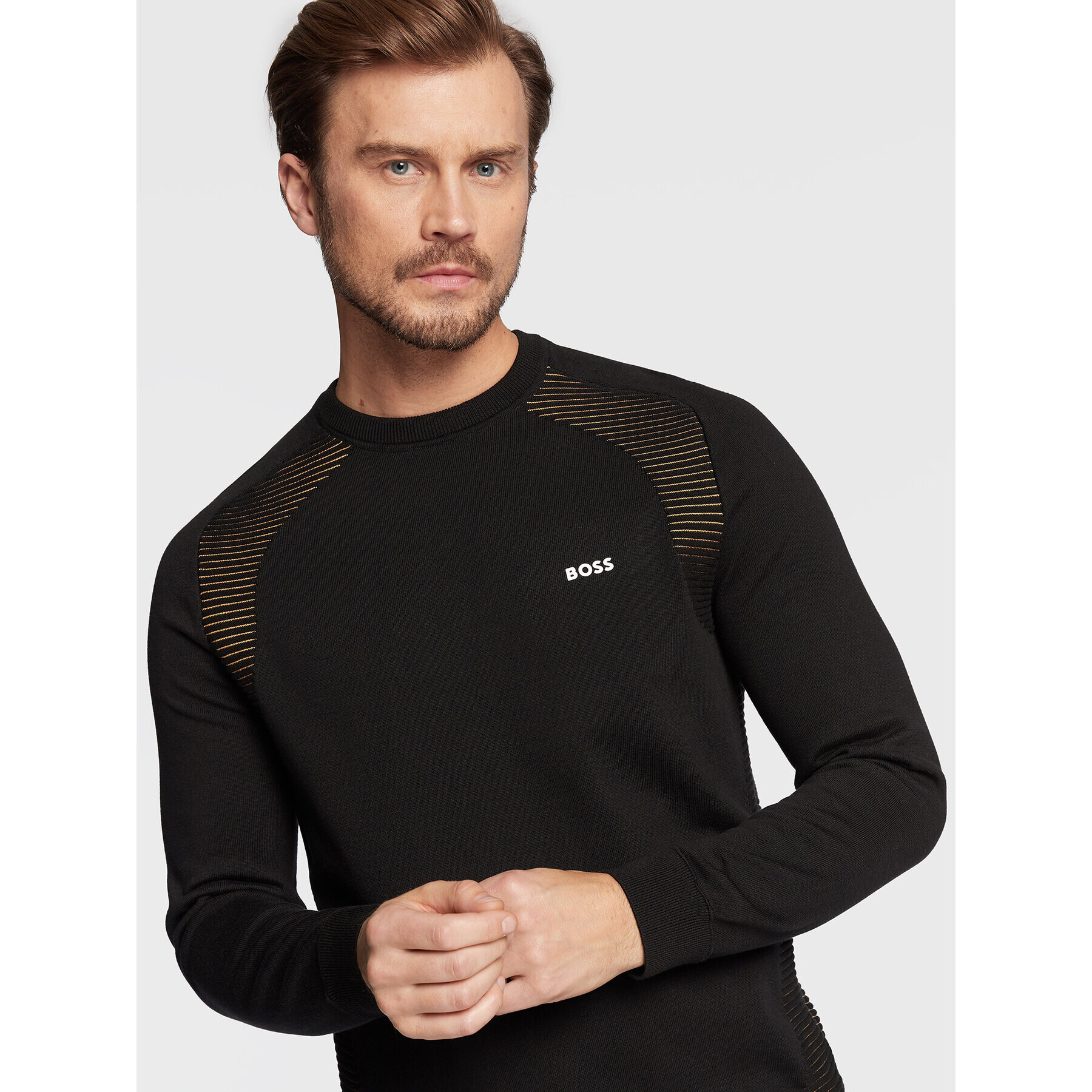 Boss Пуловер Ramal 50471789 Черен Regular Fit - Pepit.bg