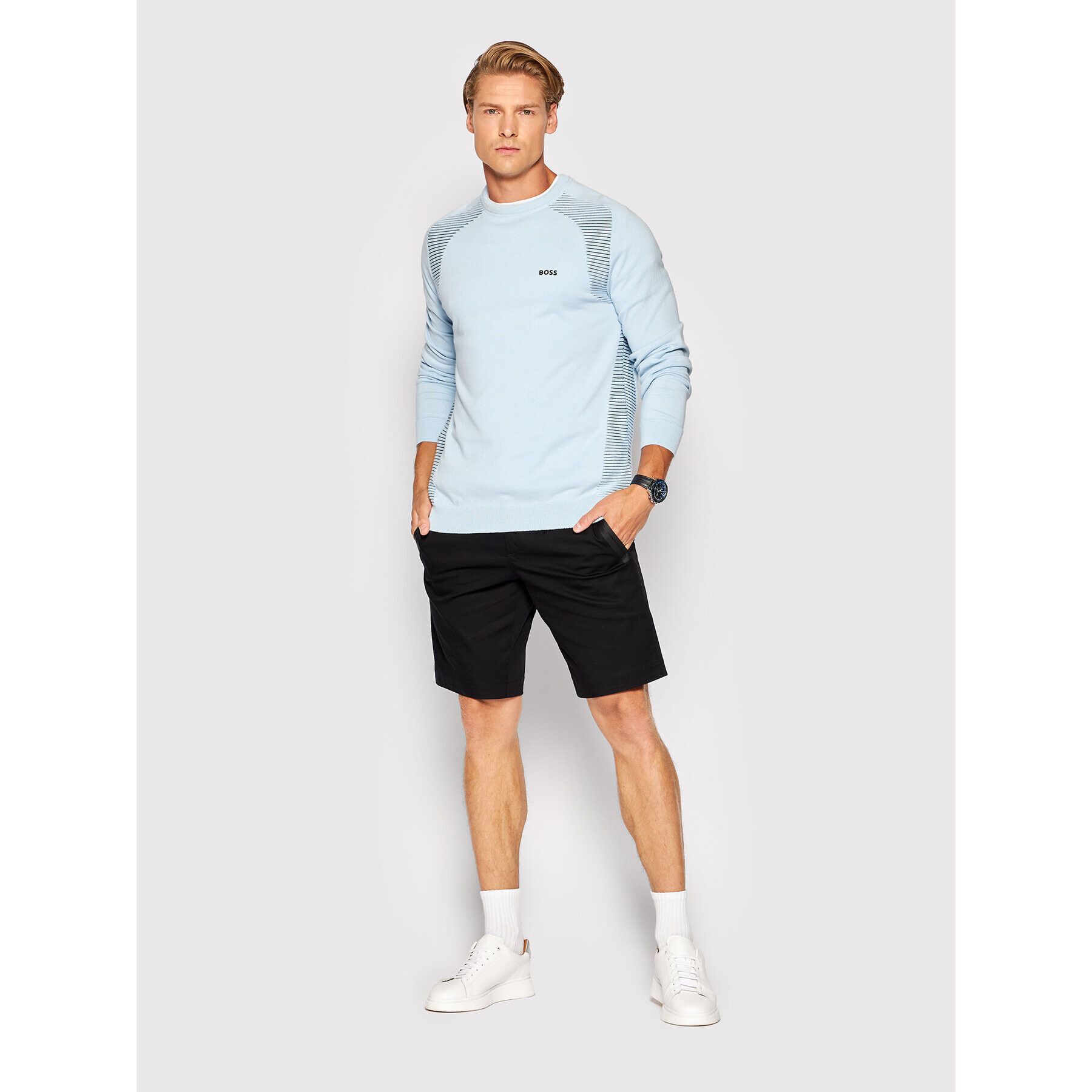 Boss Пуловер Ramal 50471789 Син Regular Fit - Pepit.bg