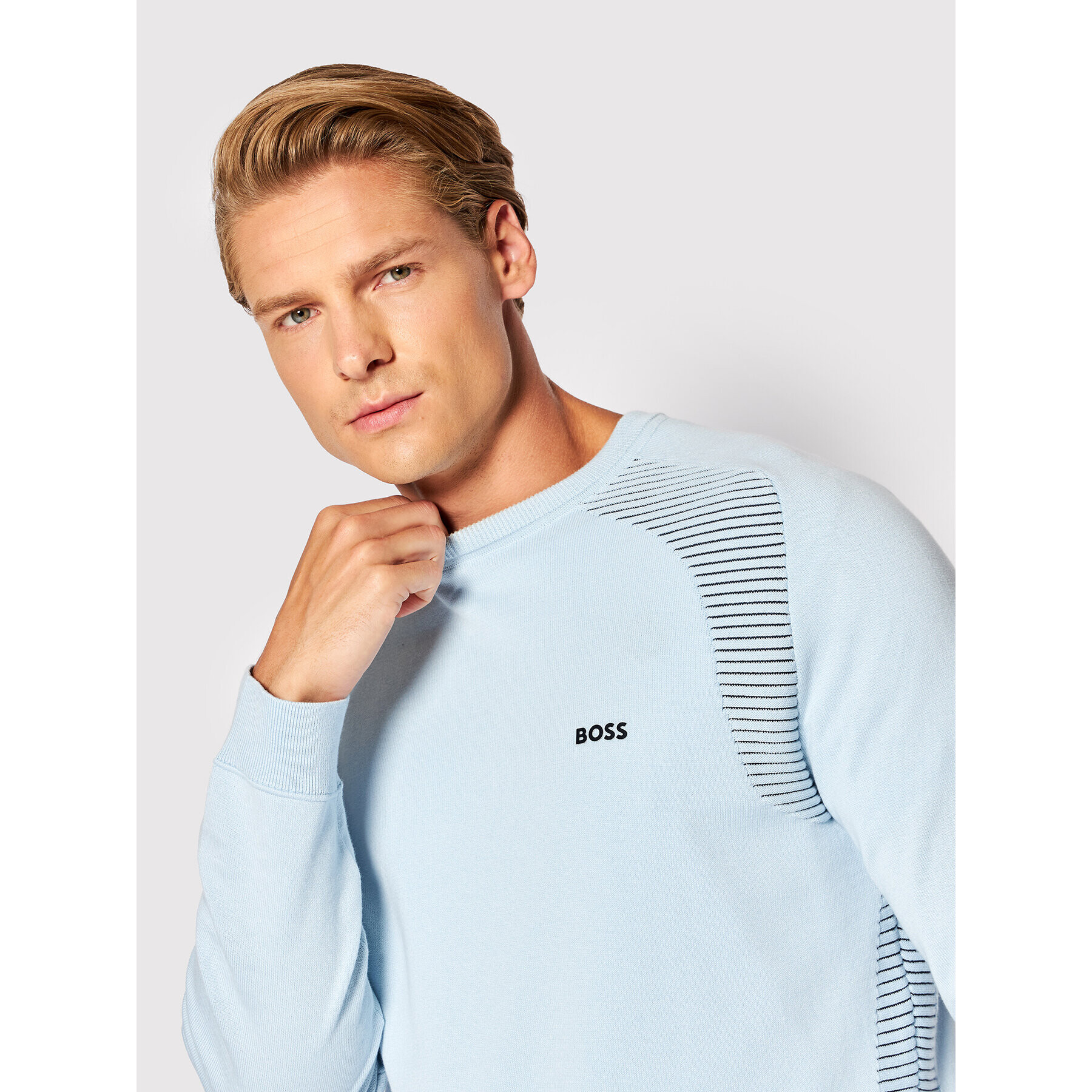Boss Пуловер Ramal 50471789 Син Regular Fit - Pepit.bg