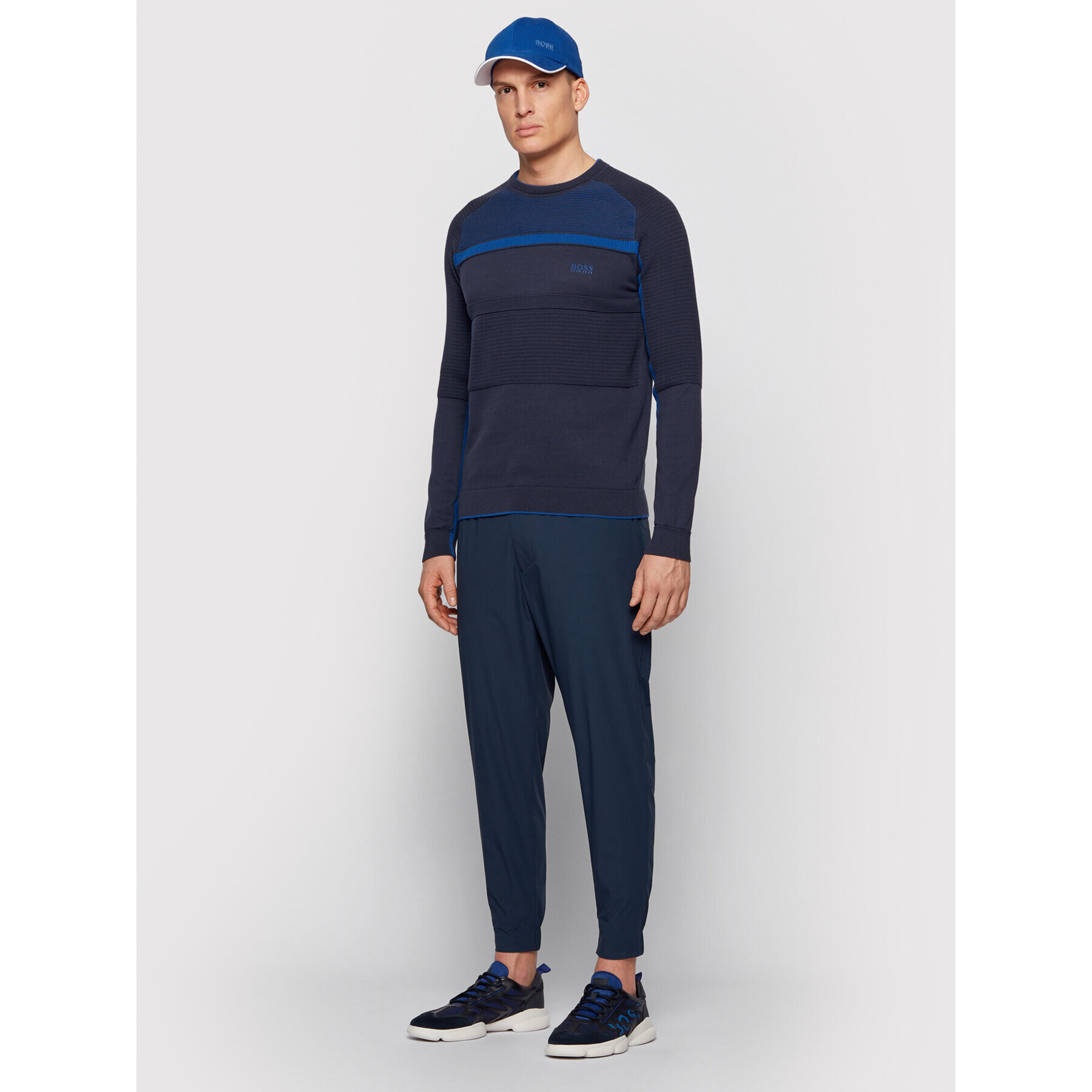Boss Пуловер Remi 50446983 Тъмносин Regular Fit - Pepit.bg