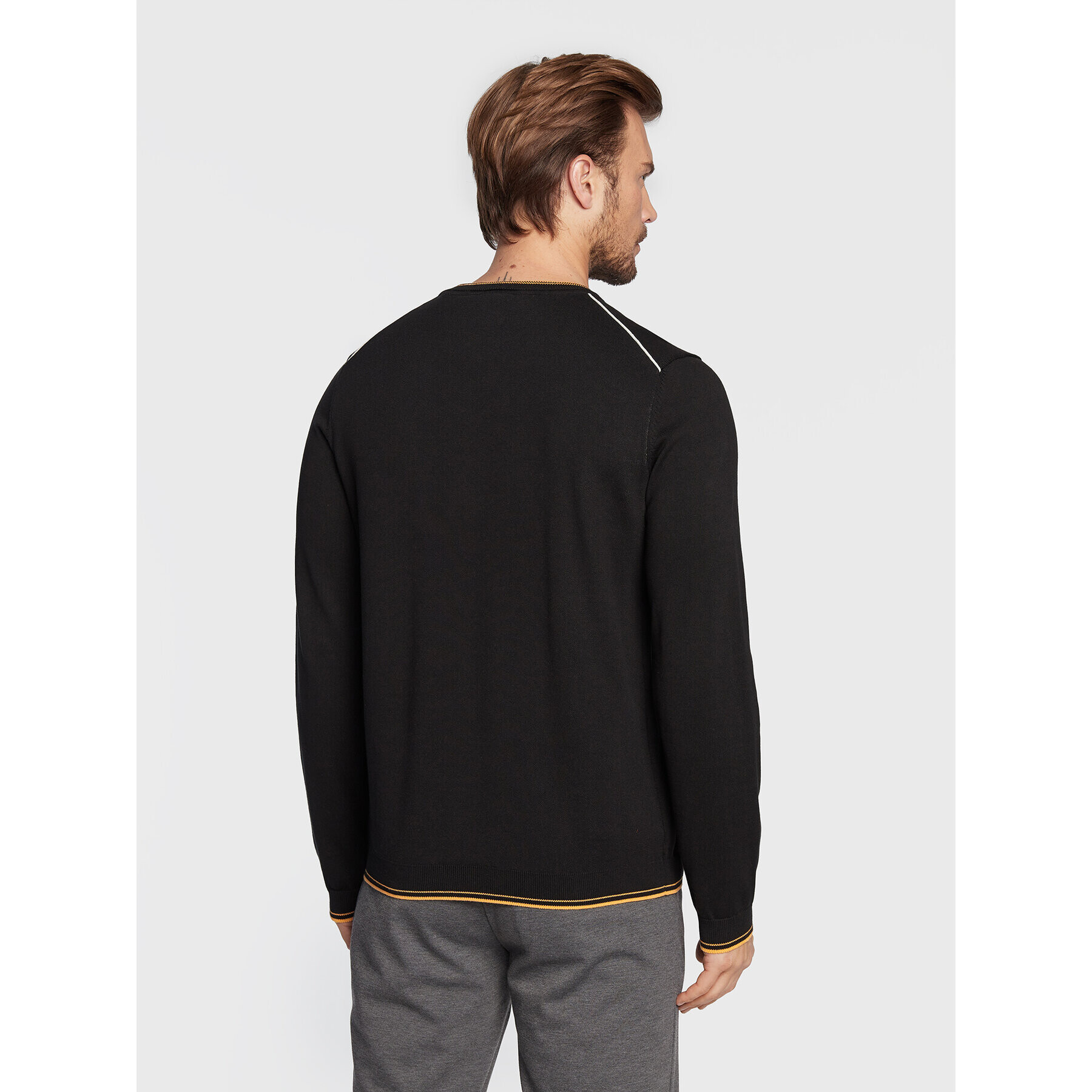 Boss Пуловер Ritom_W22 50475068 Черен Regular Fit - Pepit.bg