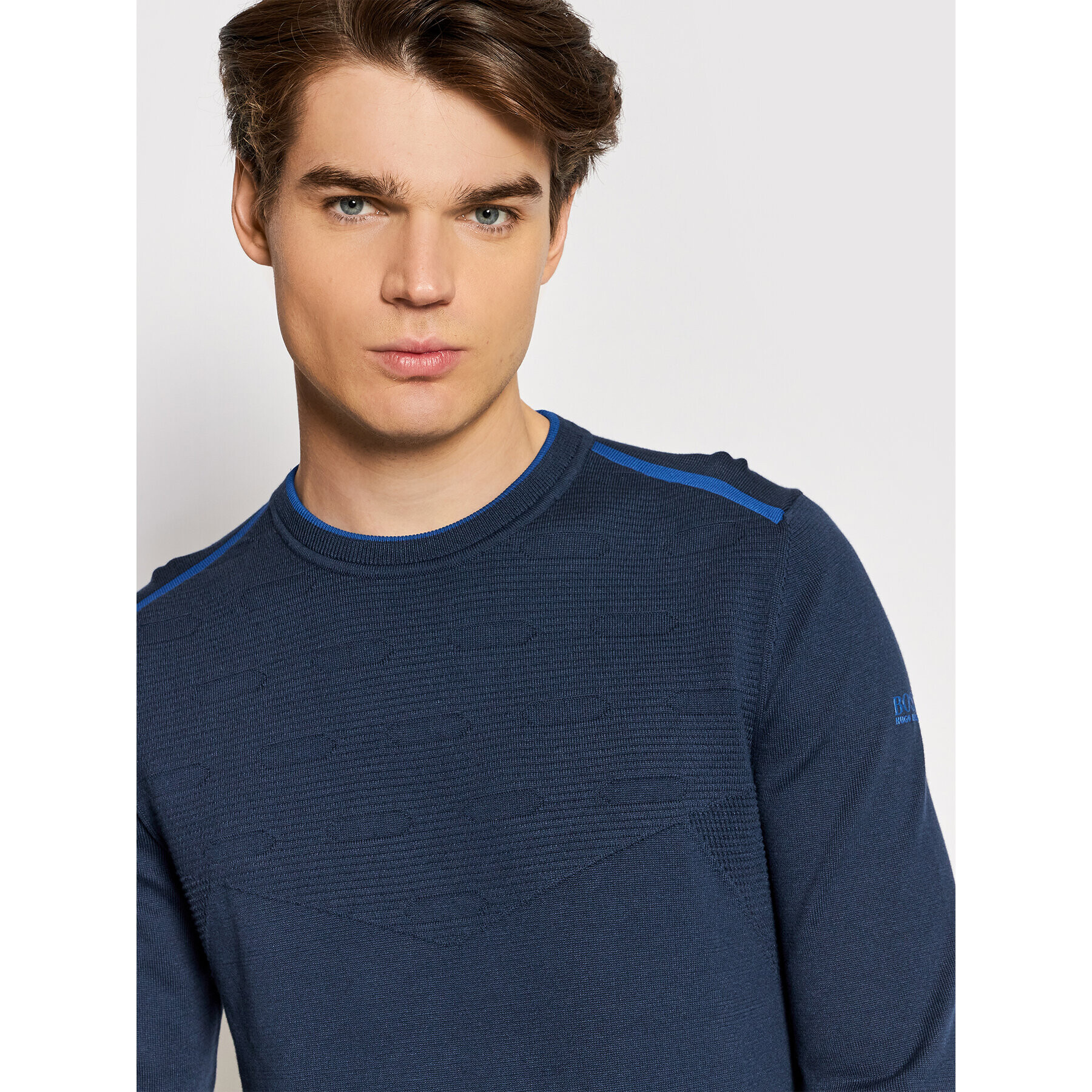 Boss Пуловер Rogeo 50456131 Тъмносин Regular Fit - Pepit.bg