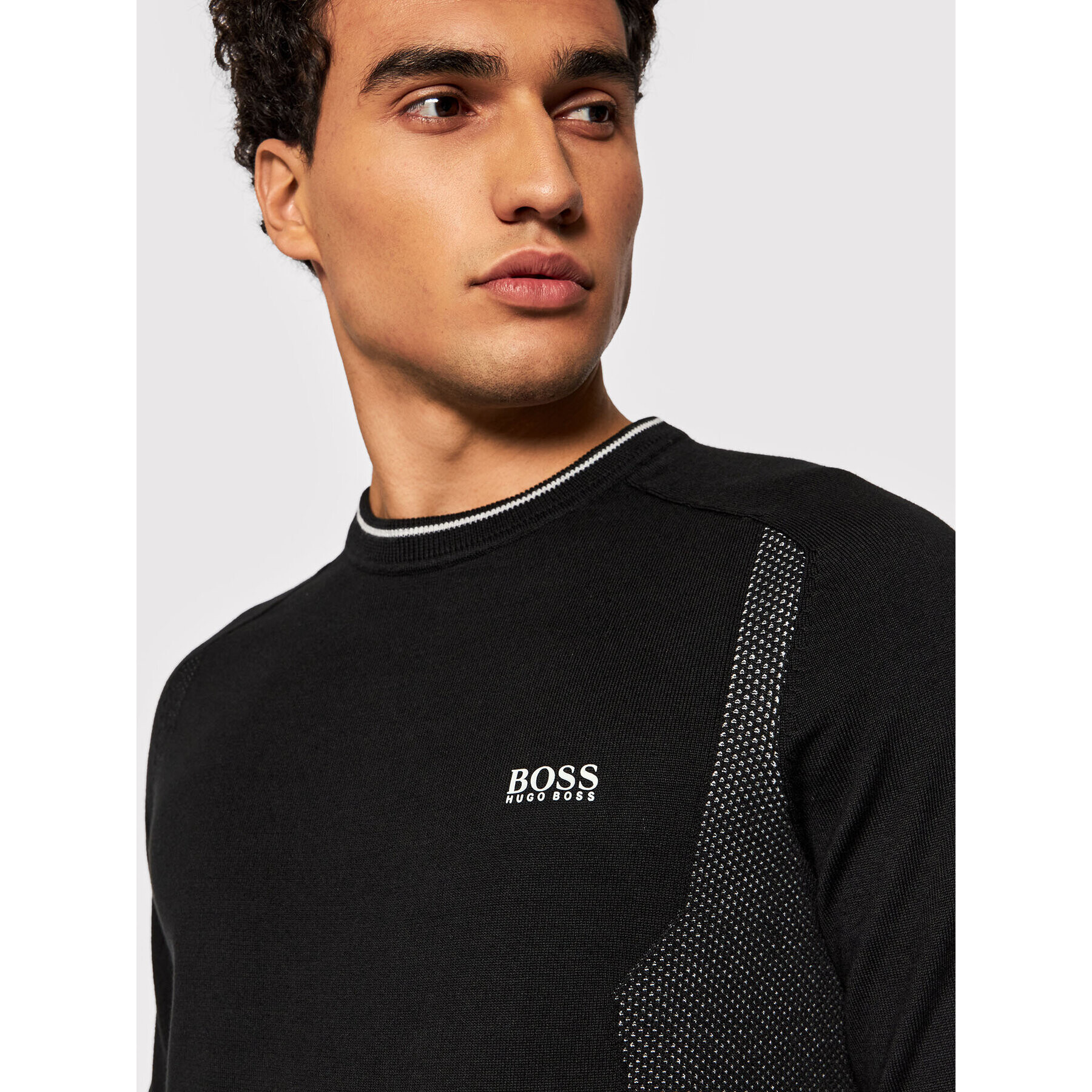 Boss Пуловер Rovan 50452343 Черен Regular Fit - Pepit.bg