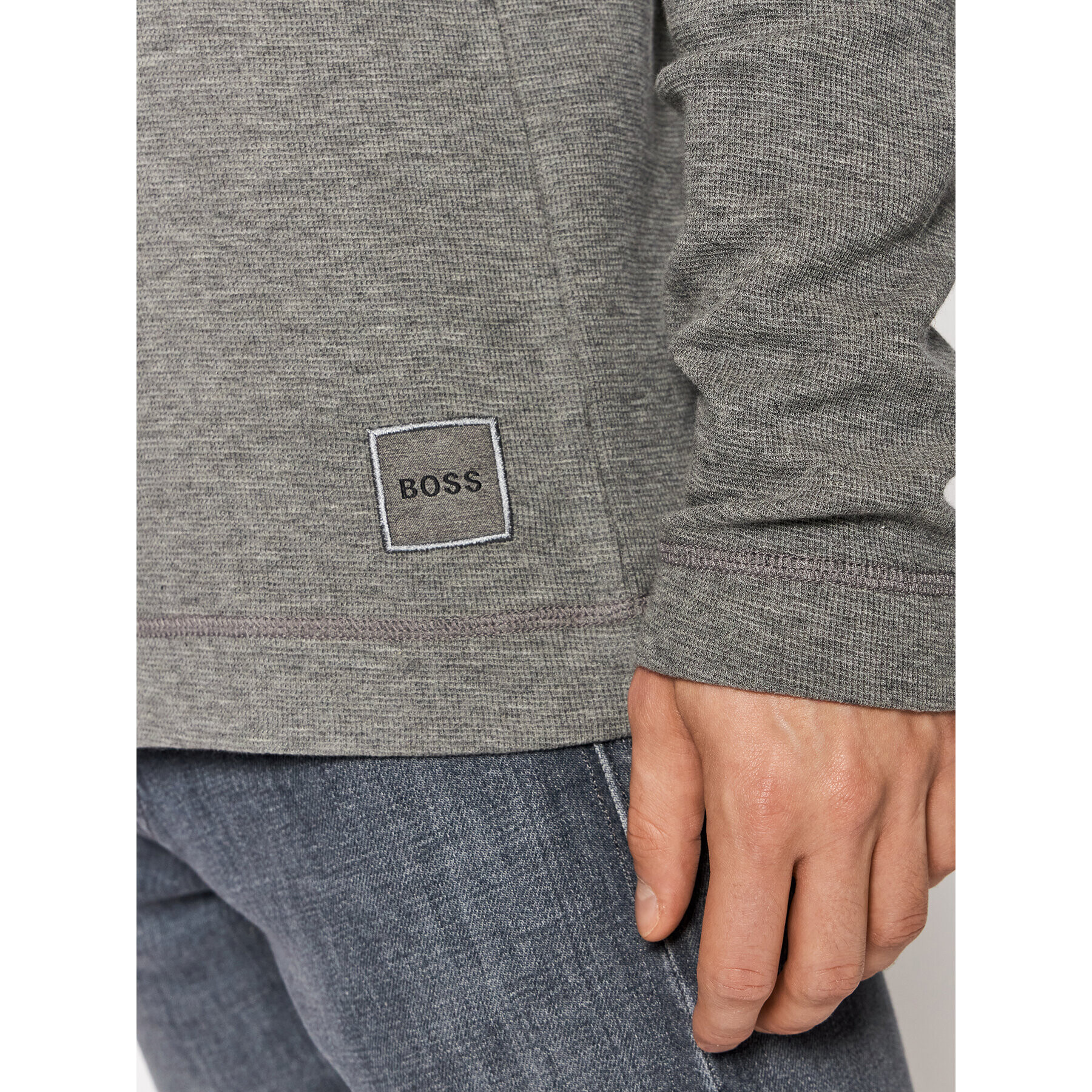 Boss Пуловер Tempest 1 50462773 Сив Slim Fit - Pepit.bg
