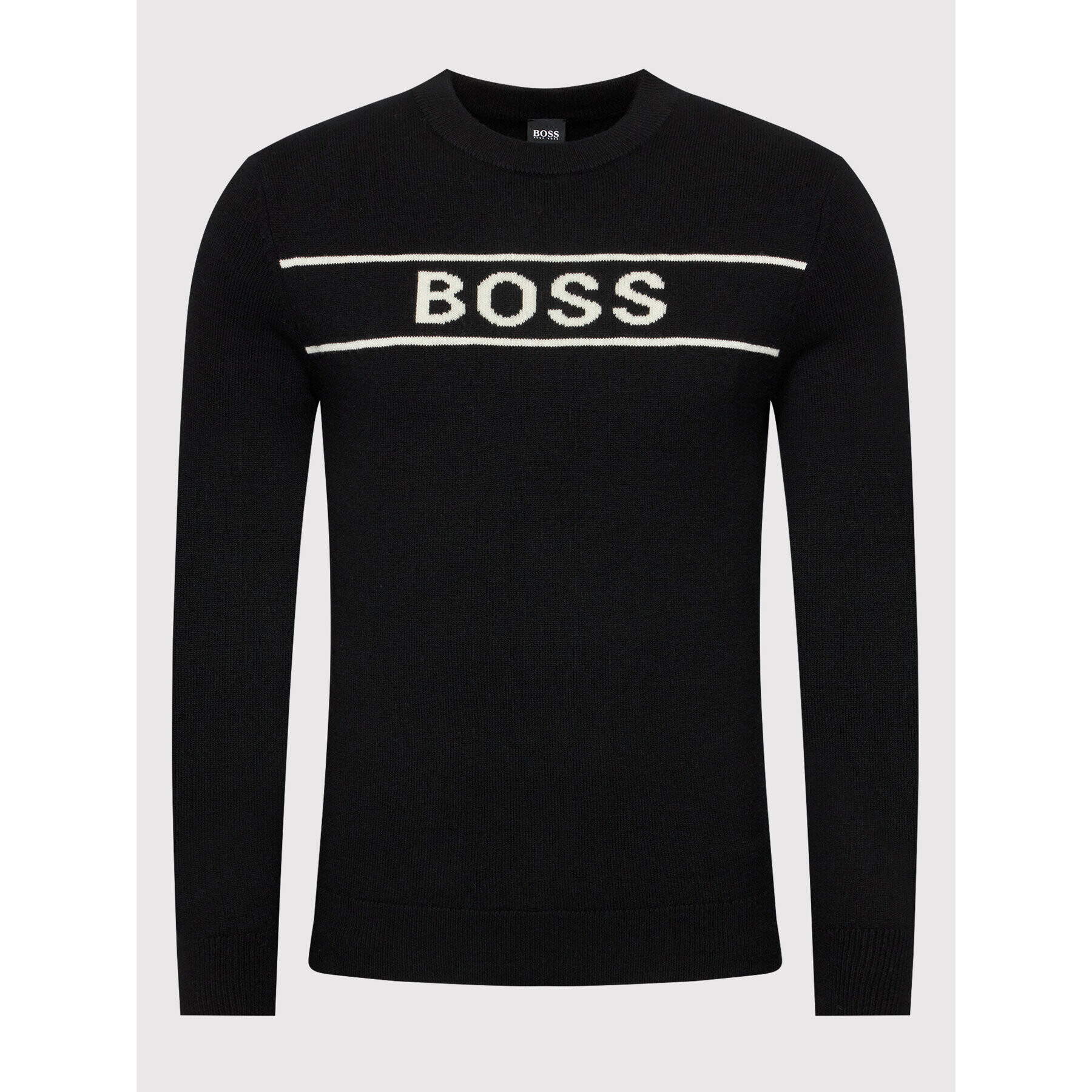 Boss Пуловер Ubail 50463060 Черен Regular Fit - Pepit.bg