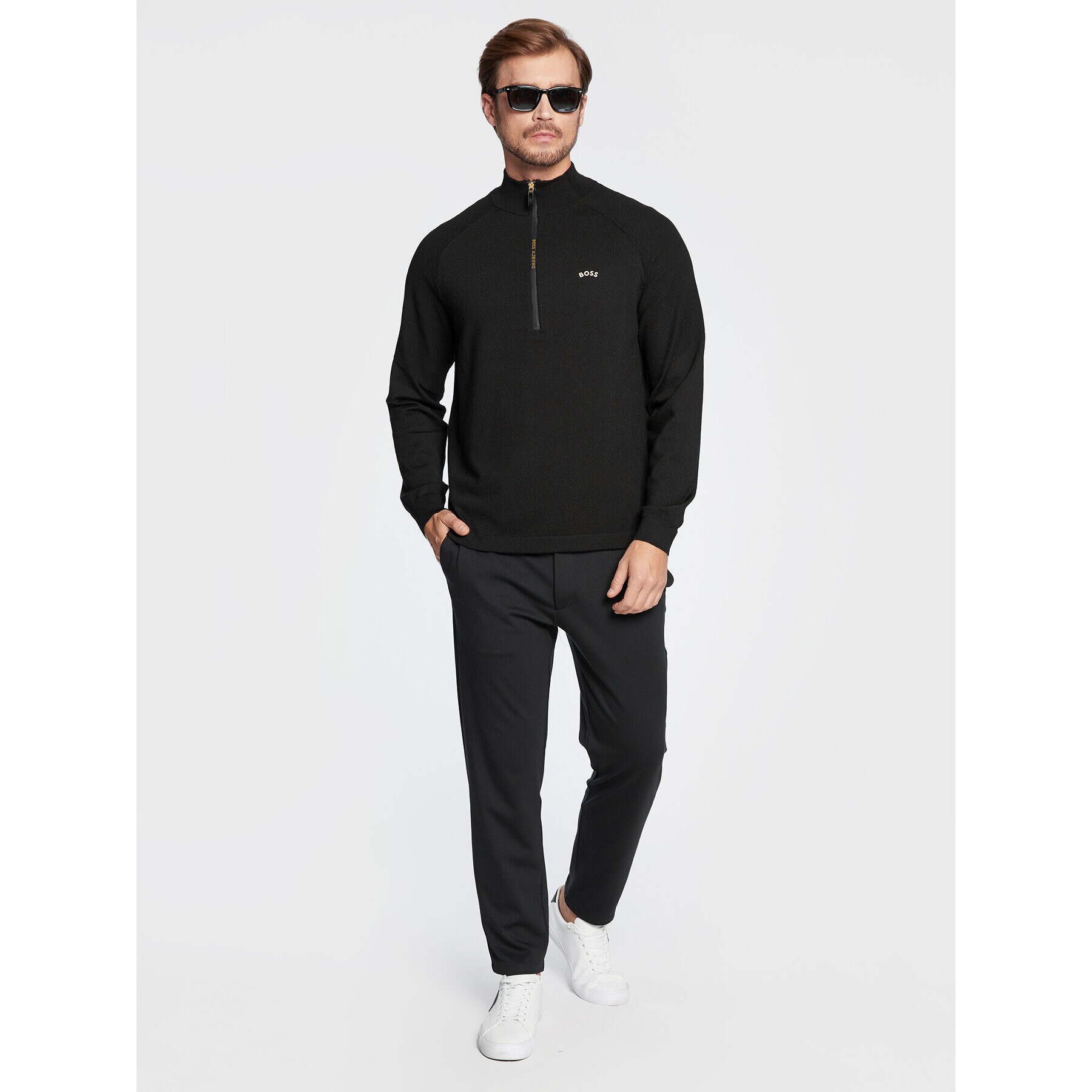 Boss Пуловер Zave_Aj 50475151 Черен Regular Fit - Pepit.bg