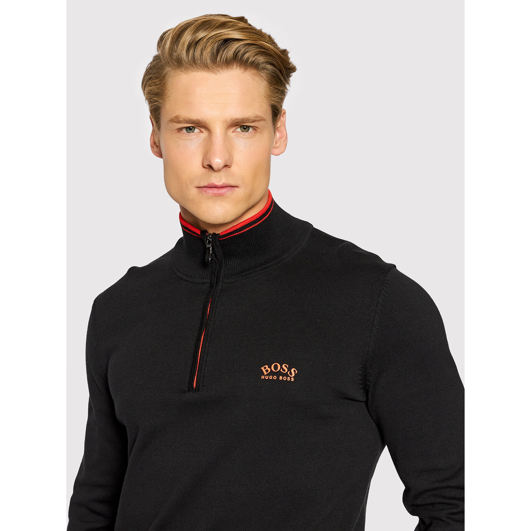 Boss Пуловер Zitom 50456100 Черен Regular Fit - Pepit.bg