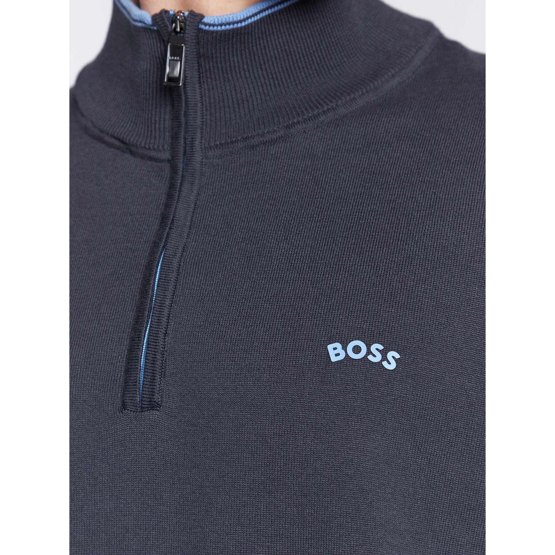 Boss Пуловер Zitom_W22 50475096 Тъмносин Regular Fit - Pepit.bg