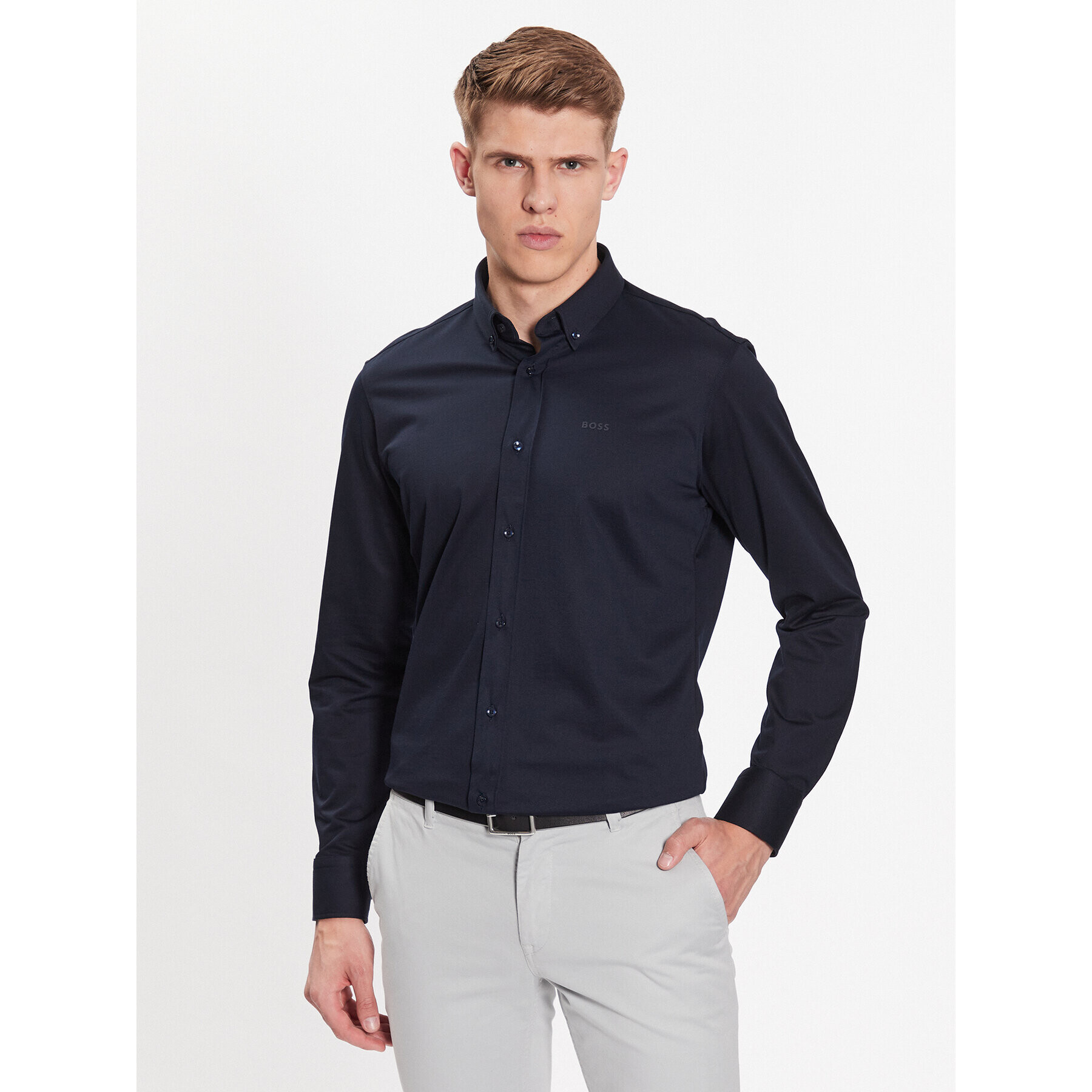 Boss Риза 50469378 Тъмносин Regular Fit - Pepit.bg