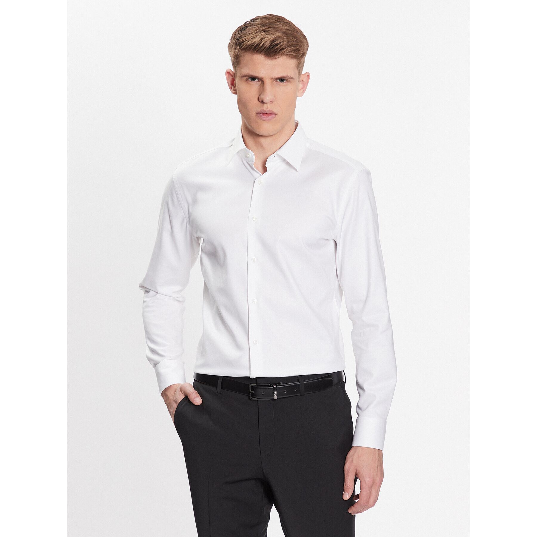 Boss Риза 50470583 Бял Slim Fit - Pepit.bg