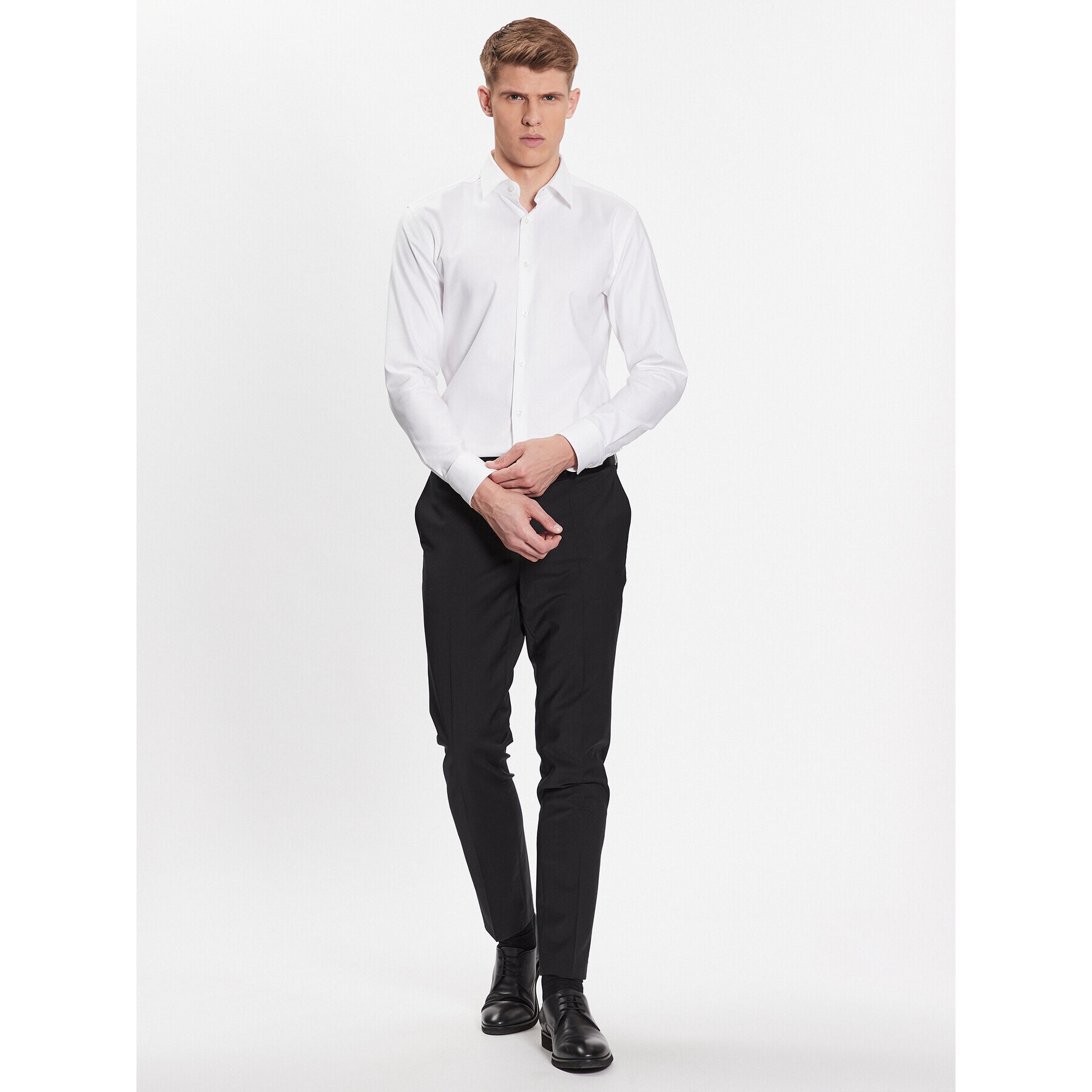 Boss Риза 50470583 Бял Slim Fit - Pepit.bg