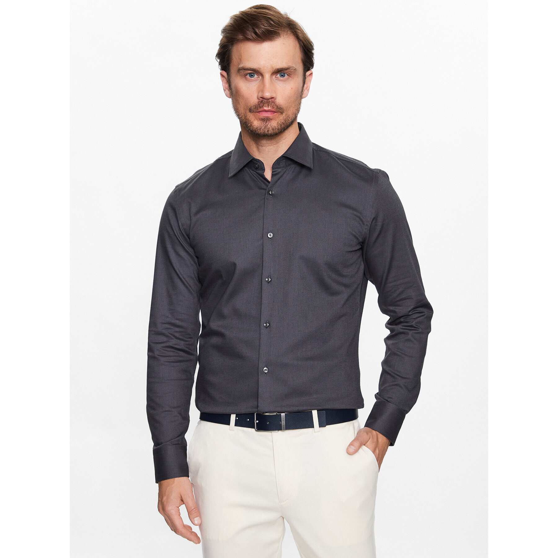 Boss Риза 50470583 Сив Slim Fit - Pepit.bg