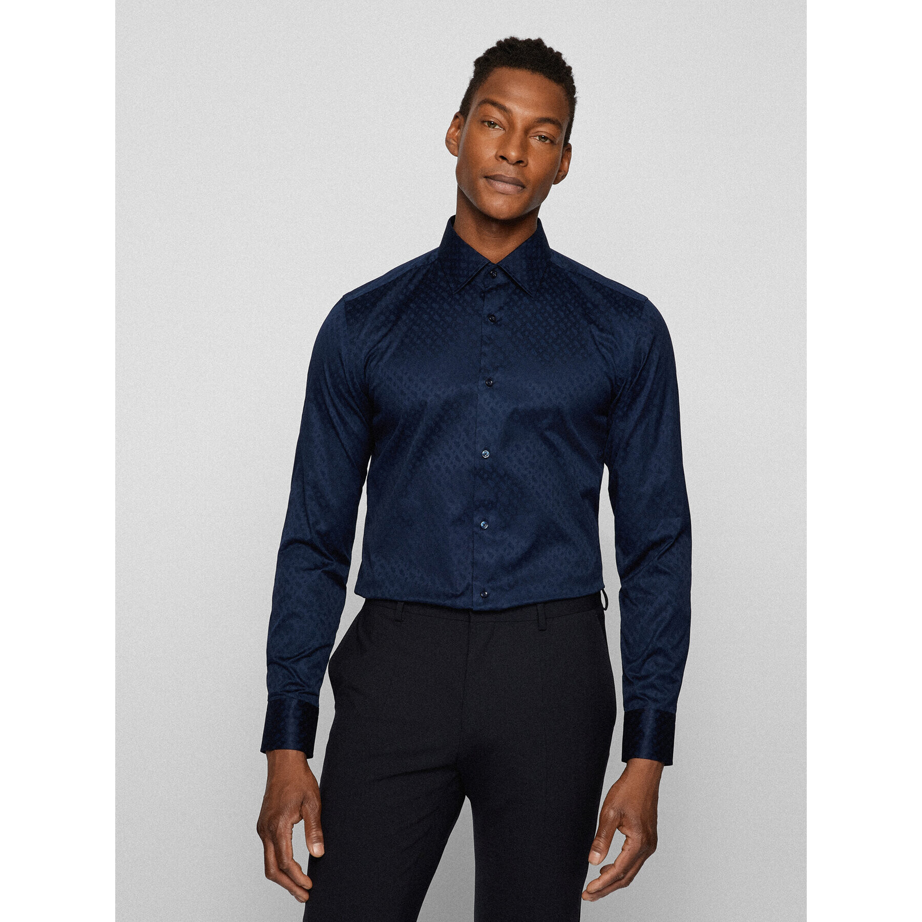 Boss Риза 50473310 Тъмносин Slim Fit - Pepit.bg