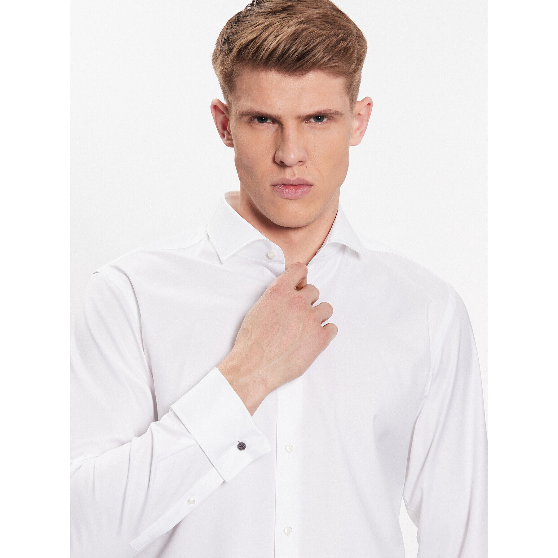 Boss Риза 50480101 Бял Slim Fit - Pepit.bg