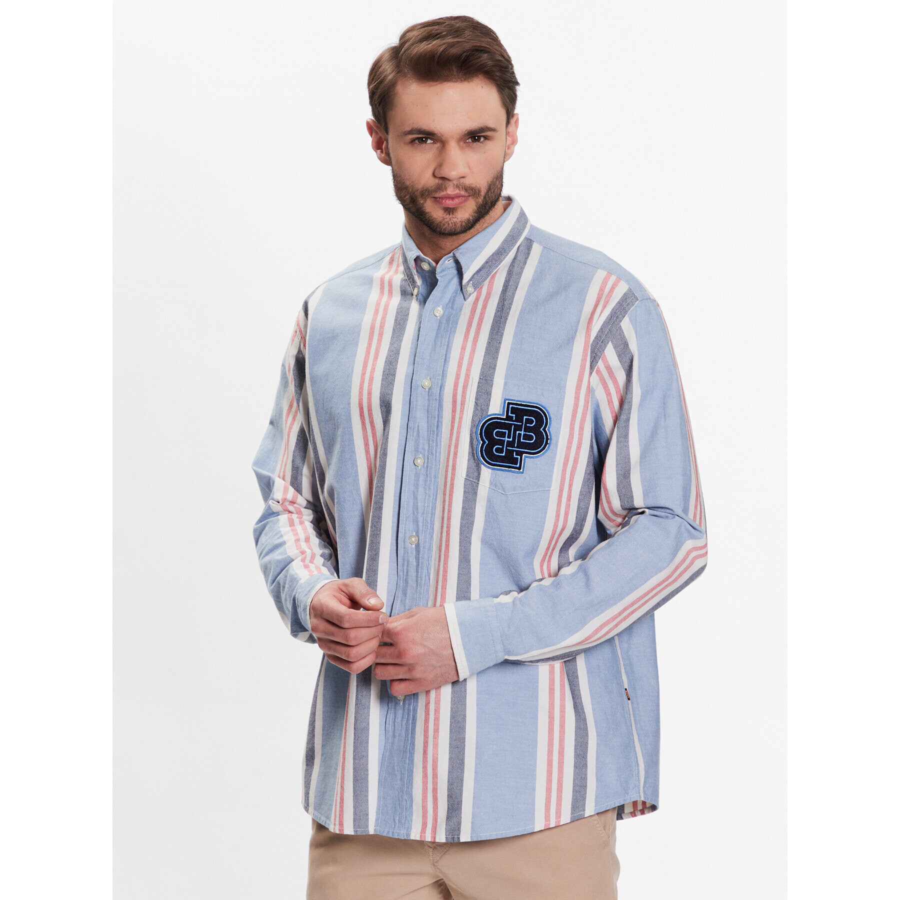 Boss Риза Lambey 50483662 Син Regular Fit - Pepit.bg