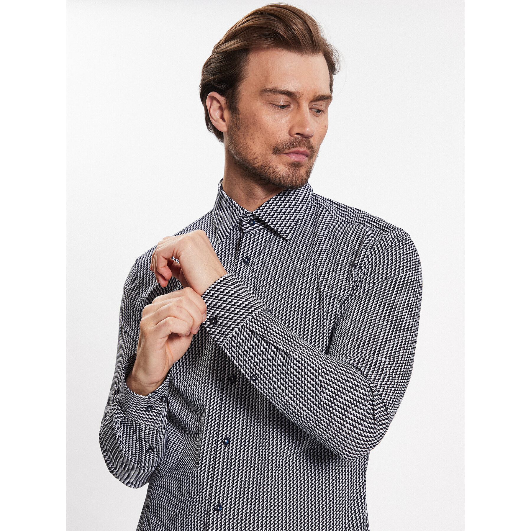 Boss Риза P-Hank-Kent-C1-222 50484274 Сребрист Slim Fit - Pepit.bg