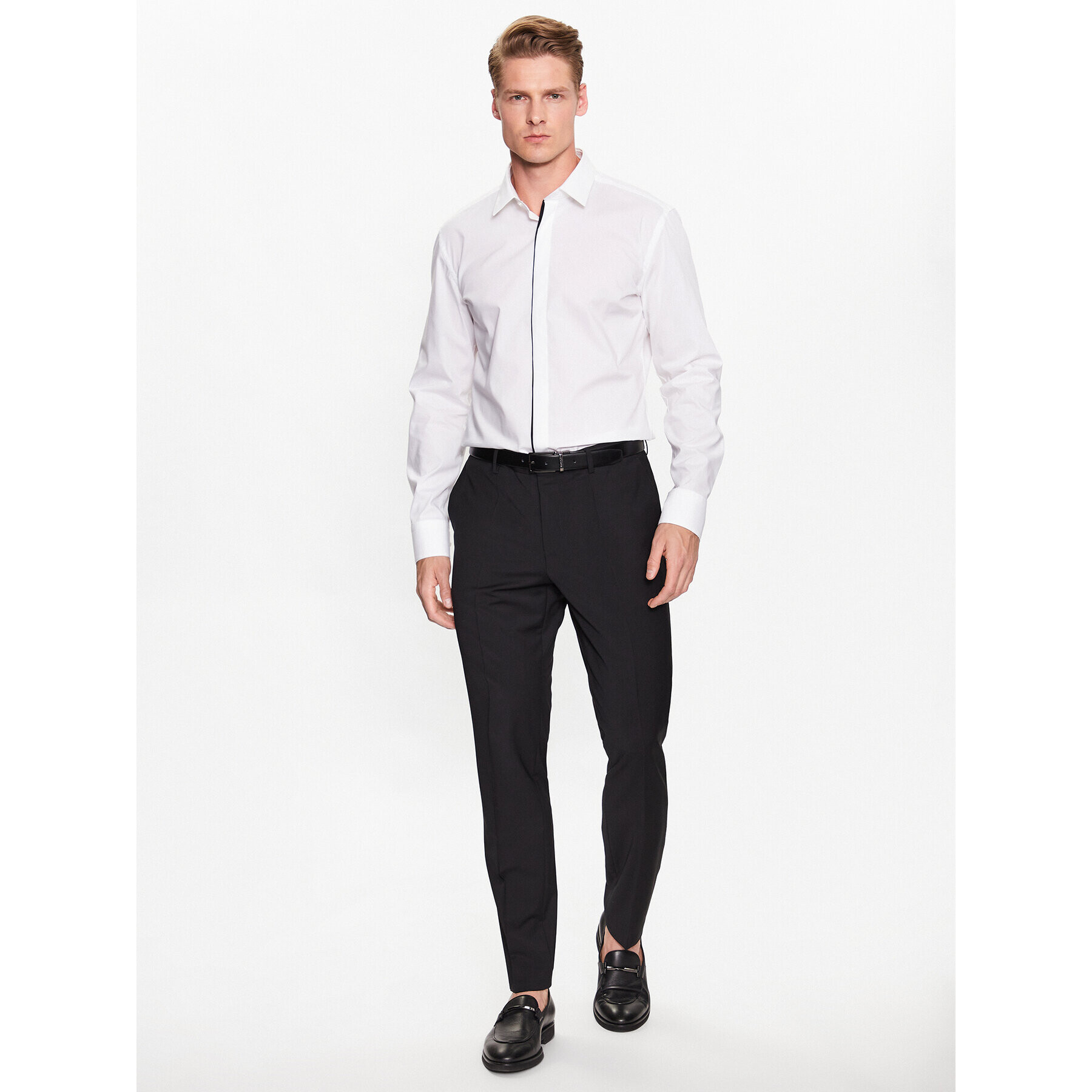 Boss Риза 50484505 Бял Slim Fit - Pepit.bg