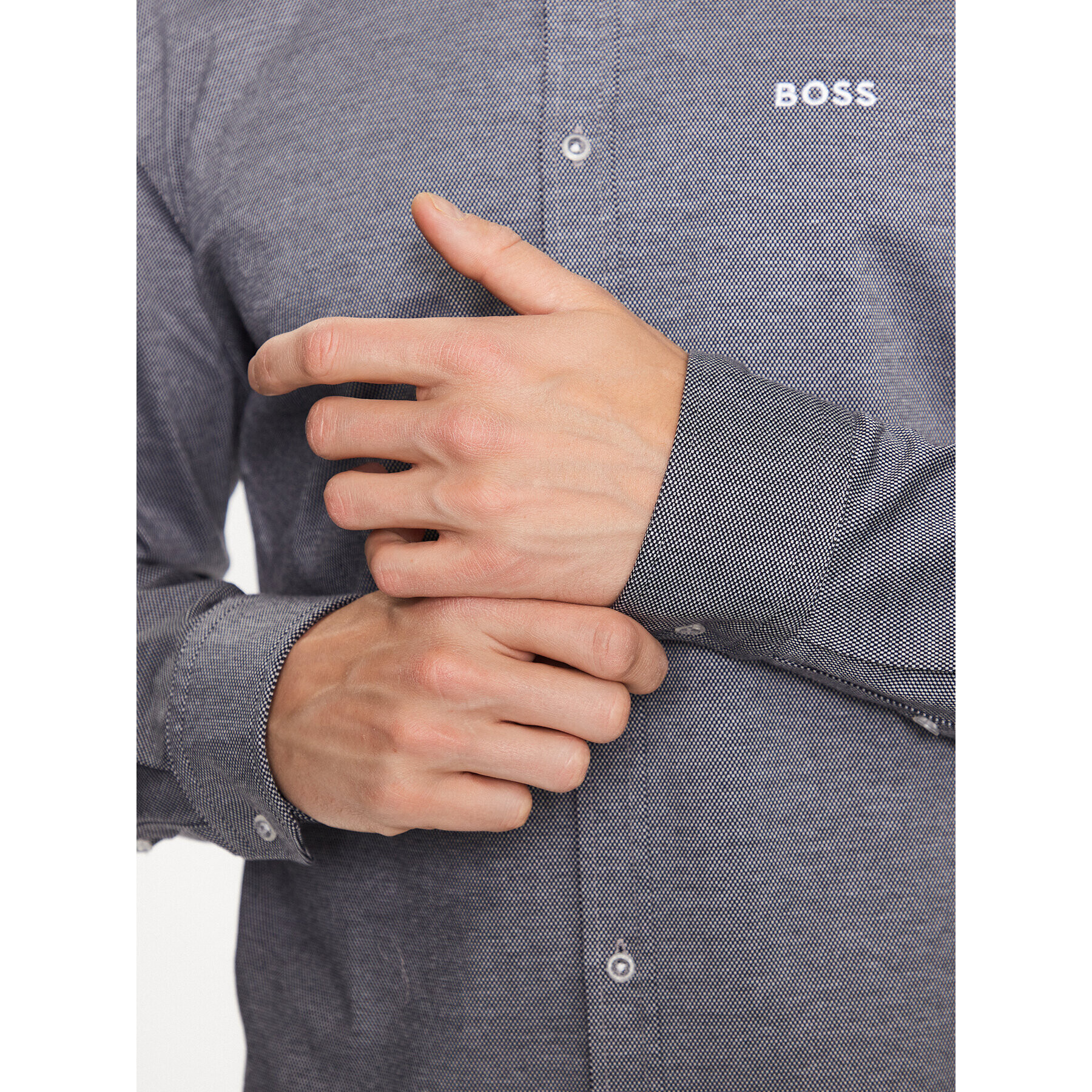 Boss Риза 50487520 Син Regular Fit - Pepit.bg