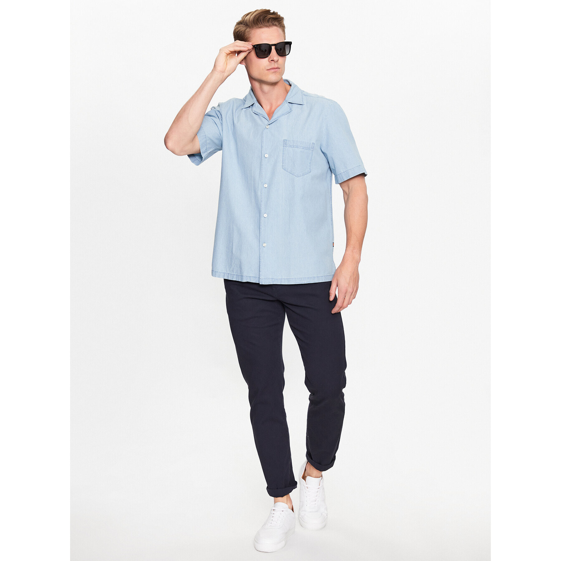 Boss Риза Rayer 50489192 Син Regular Fit - Pepit.bg