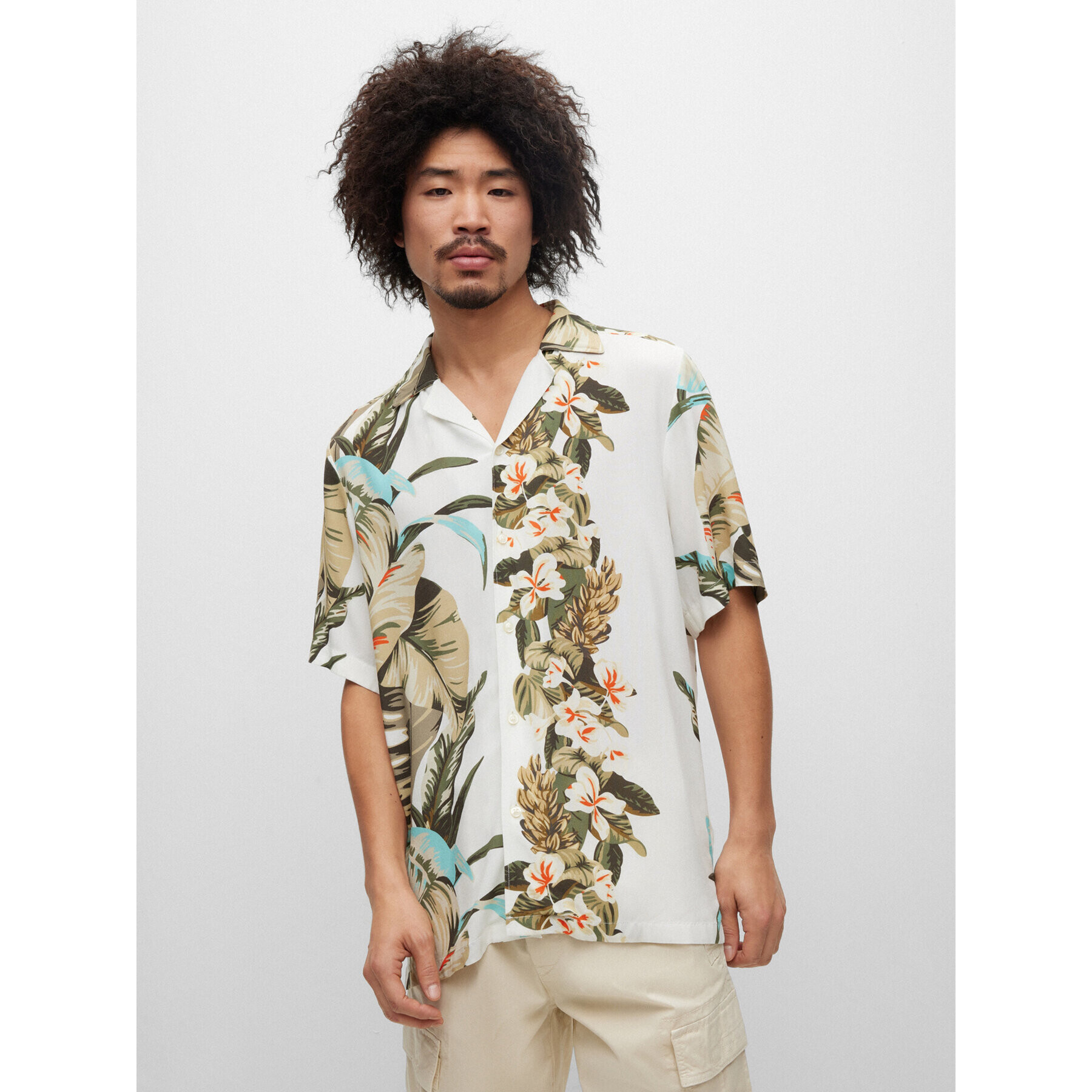 Boss Риза 50489217 Бял Regular Fit - Pepit.bg