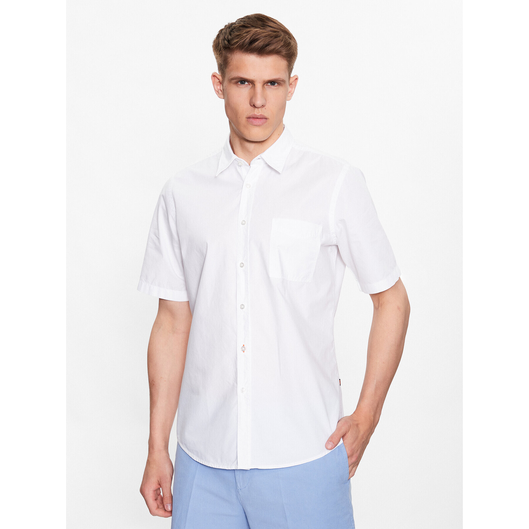 Boss Риза 50489330 Бял Regular Fit - Pepit.bg