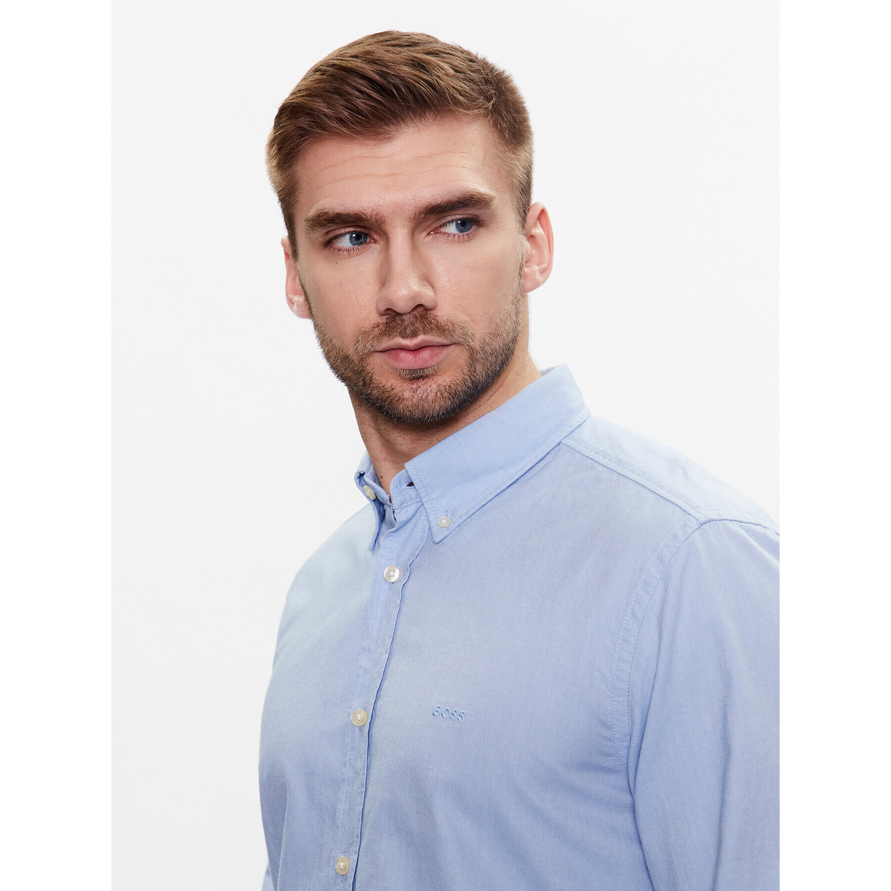Boss Риза 50489341 Син Regular Fit - Pepit.bg