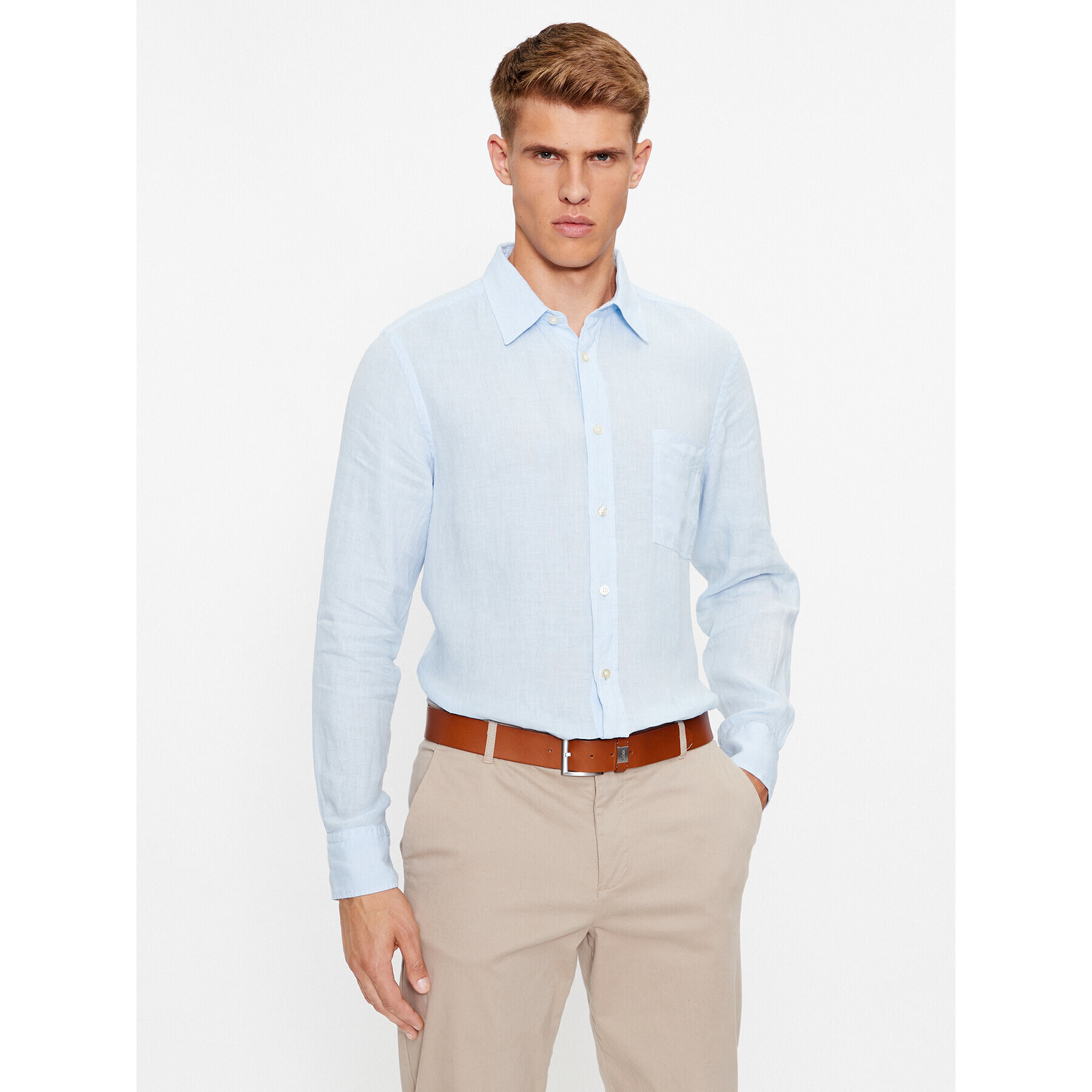 Boss Риза Relegant 50489344 Син Regular Fit - Pepit.bg