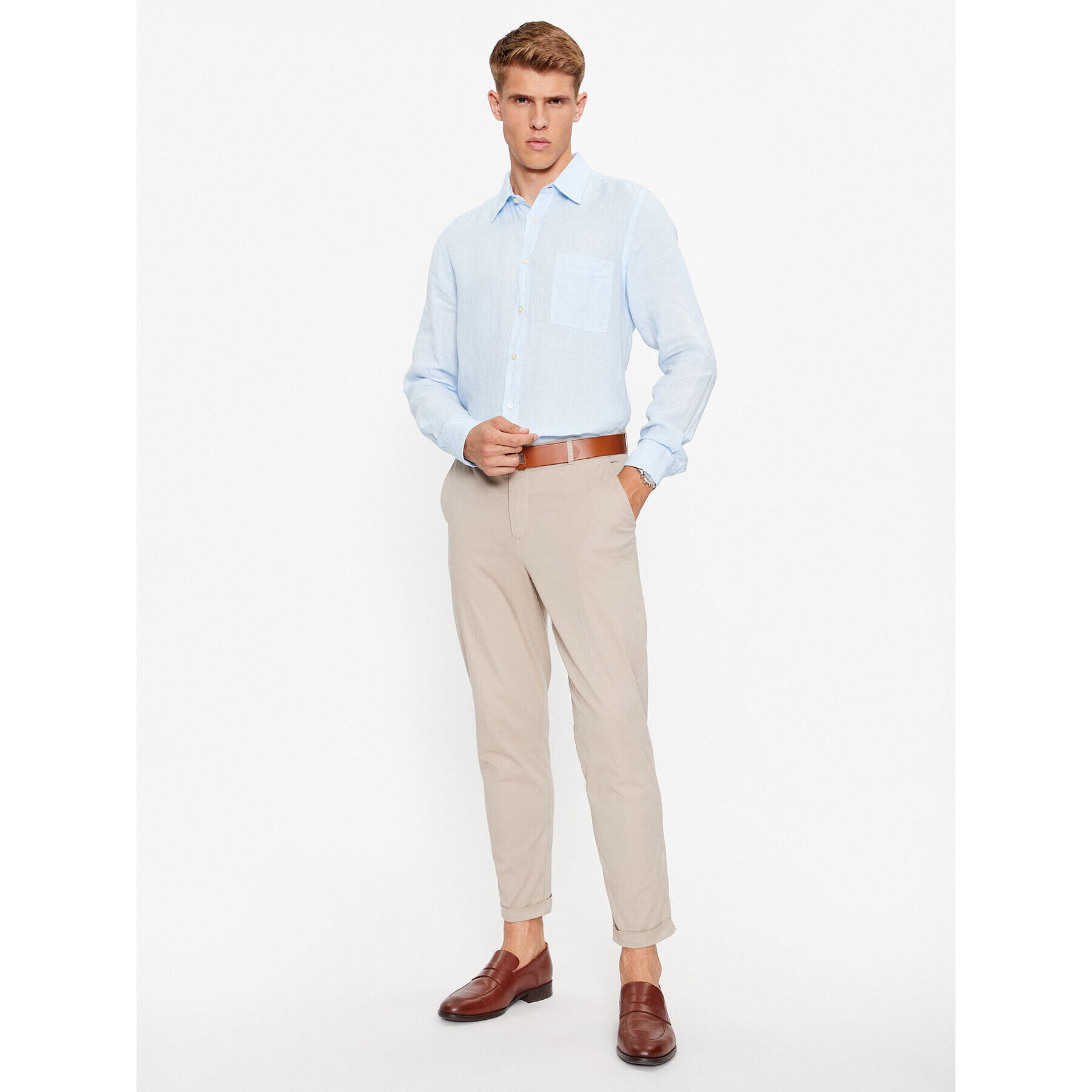 Boss Риза Relegant 50489344 Син Regular Fit - Pepit.bg