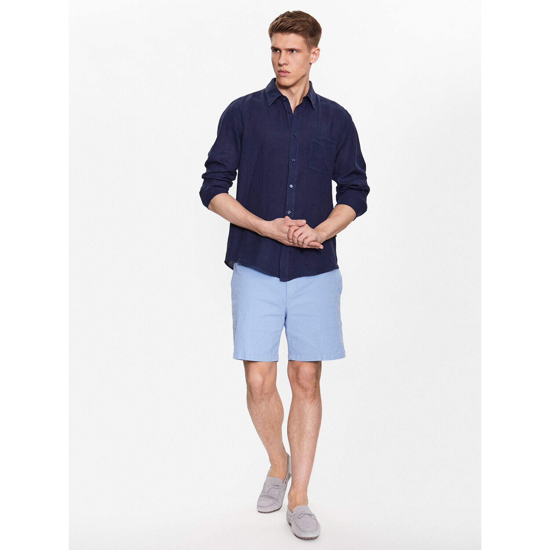 Boss Риза 50489344 Тъмносин Regular Fit - Pepit.bg