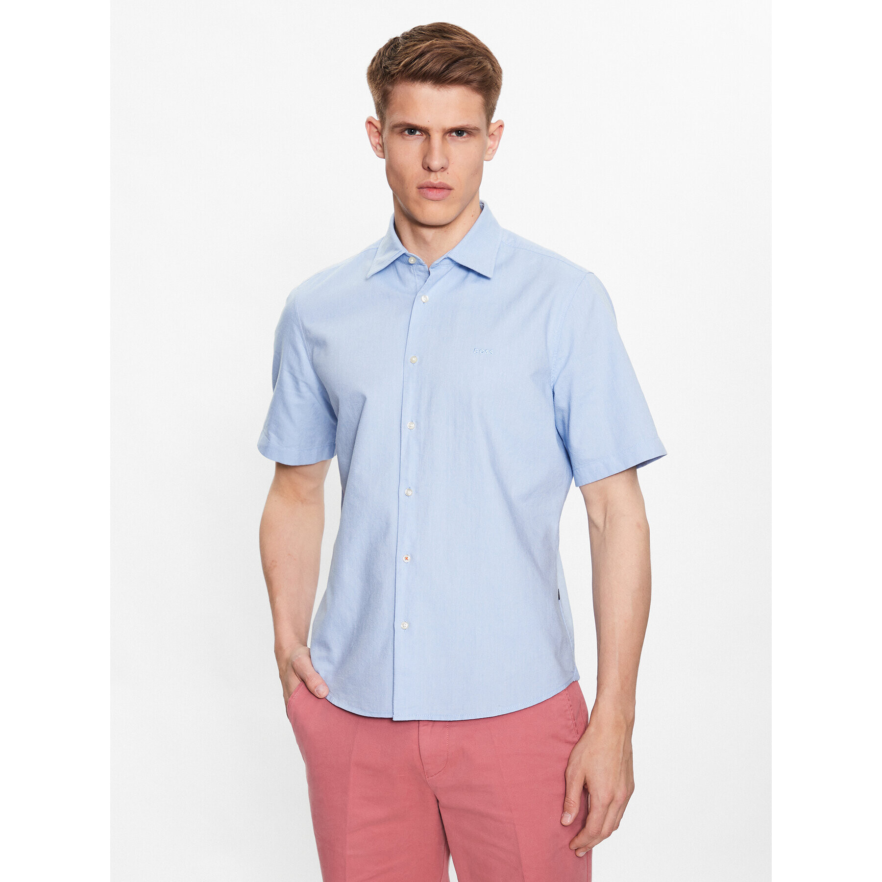 Boss Риза 50489351 Син Regular Fit - Pepit.bg