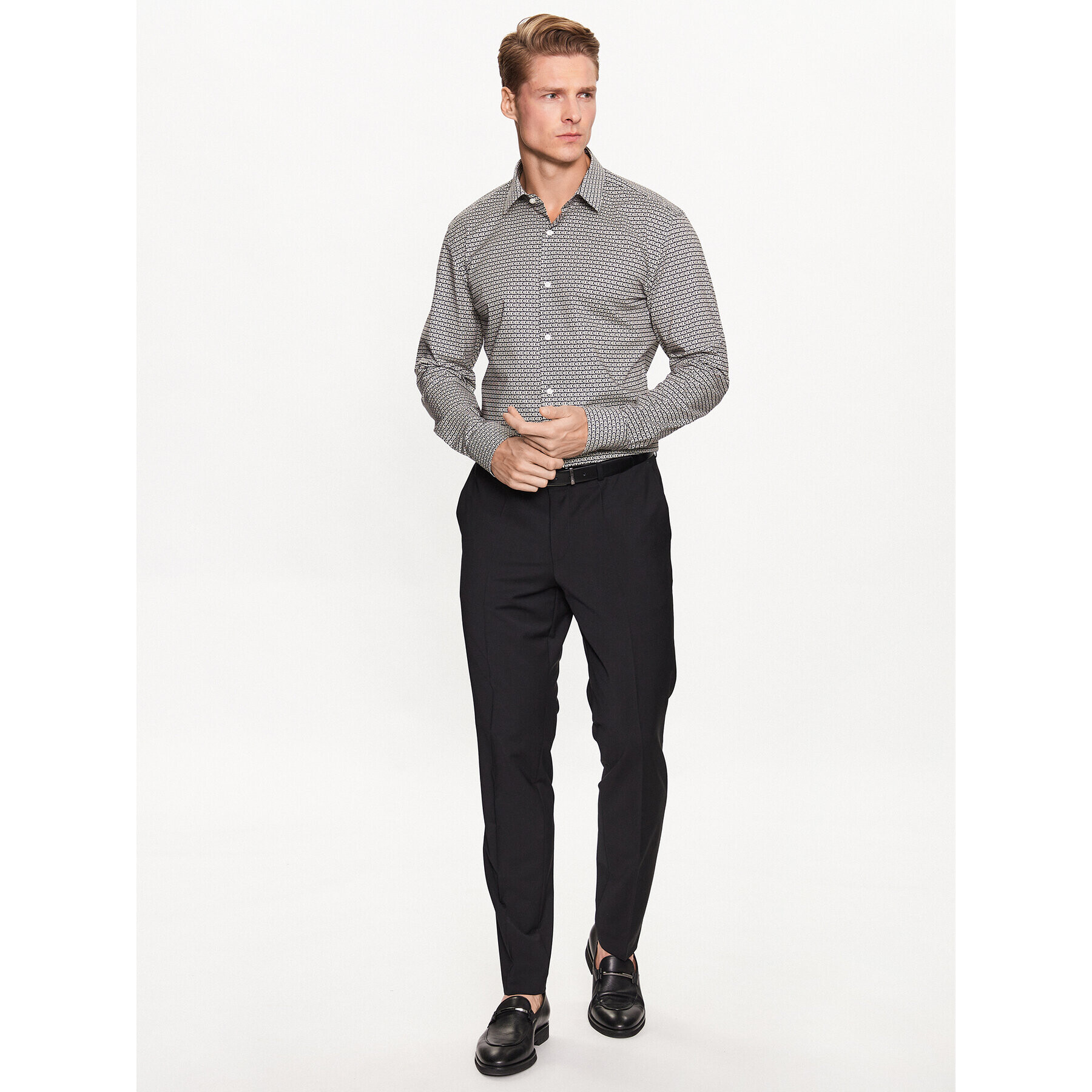 Boss Риза H-Hank-S-Kent 50490197 Сив Slim Fit - Pepit.bg