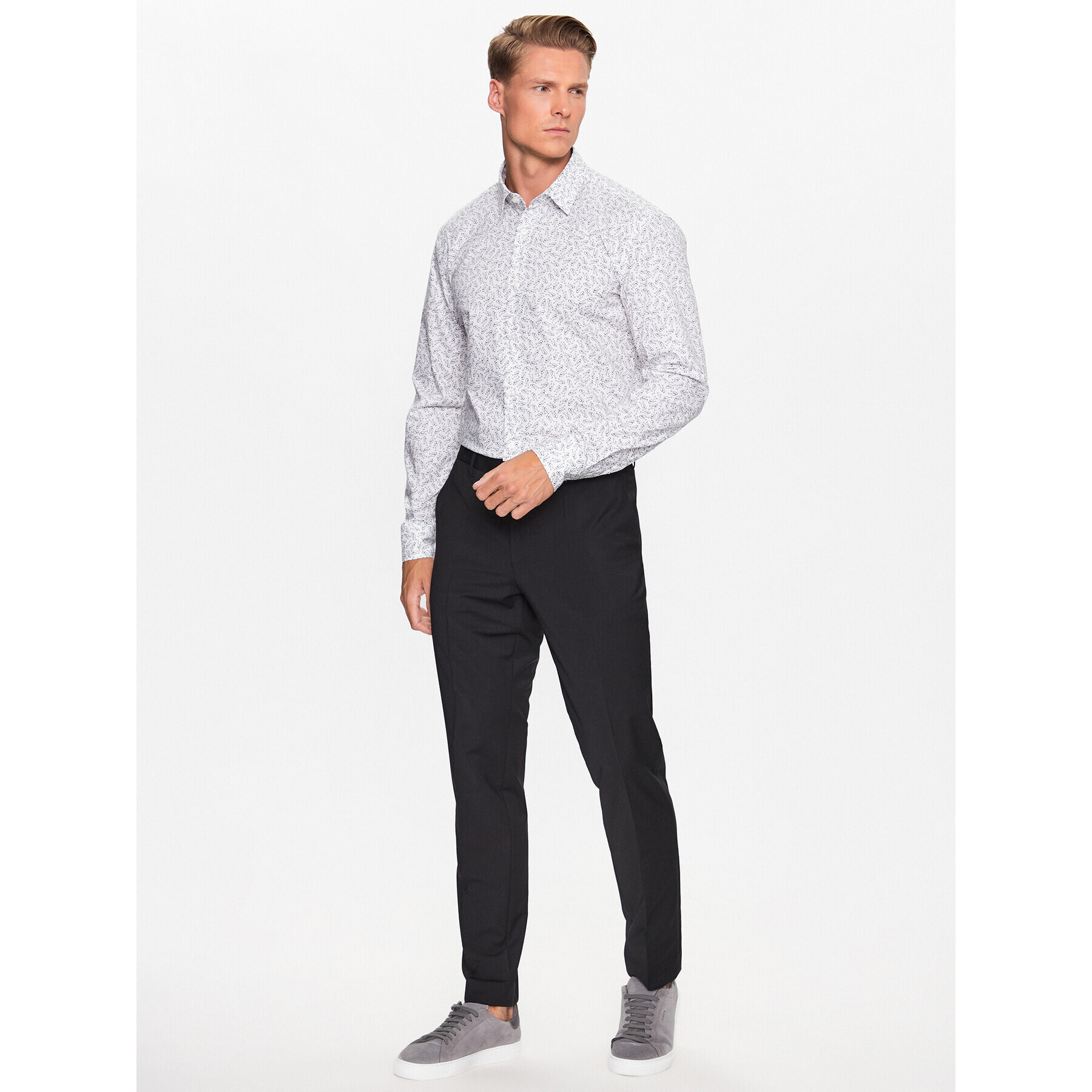 Boss Риза 50490201 Бял Slim Fit - Pepit.bg