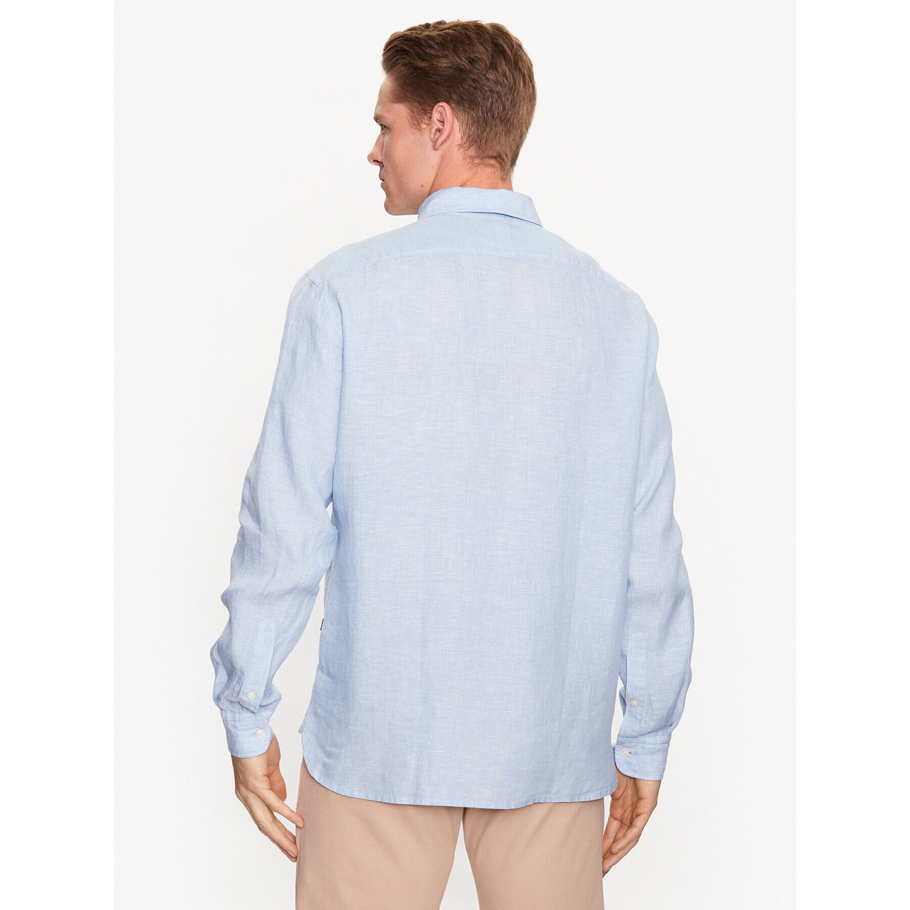 Boss Риза Liam 50490340 Син Regular Fit - Pepit.bg