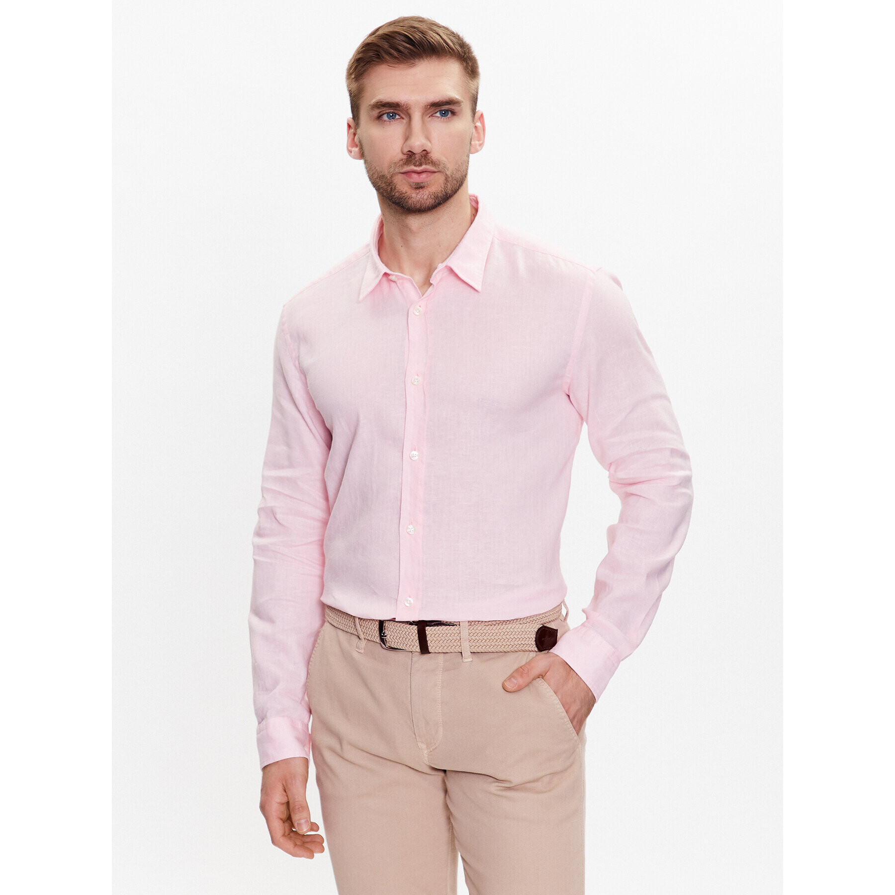 Boss Риза 50490352 Розов Slim Fit - Pepit.bg