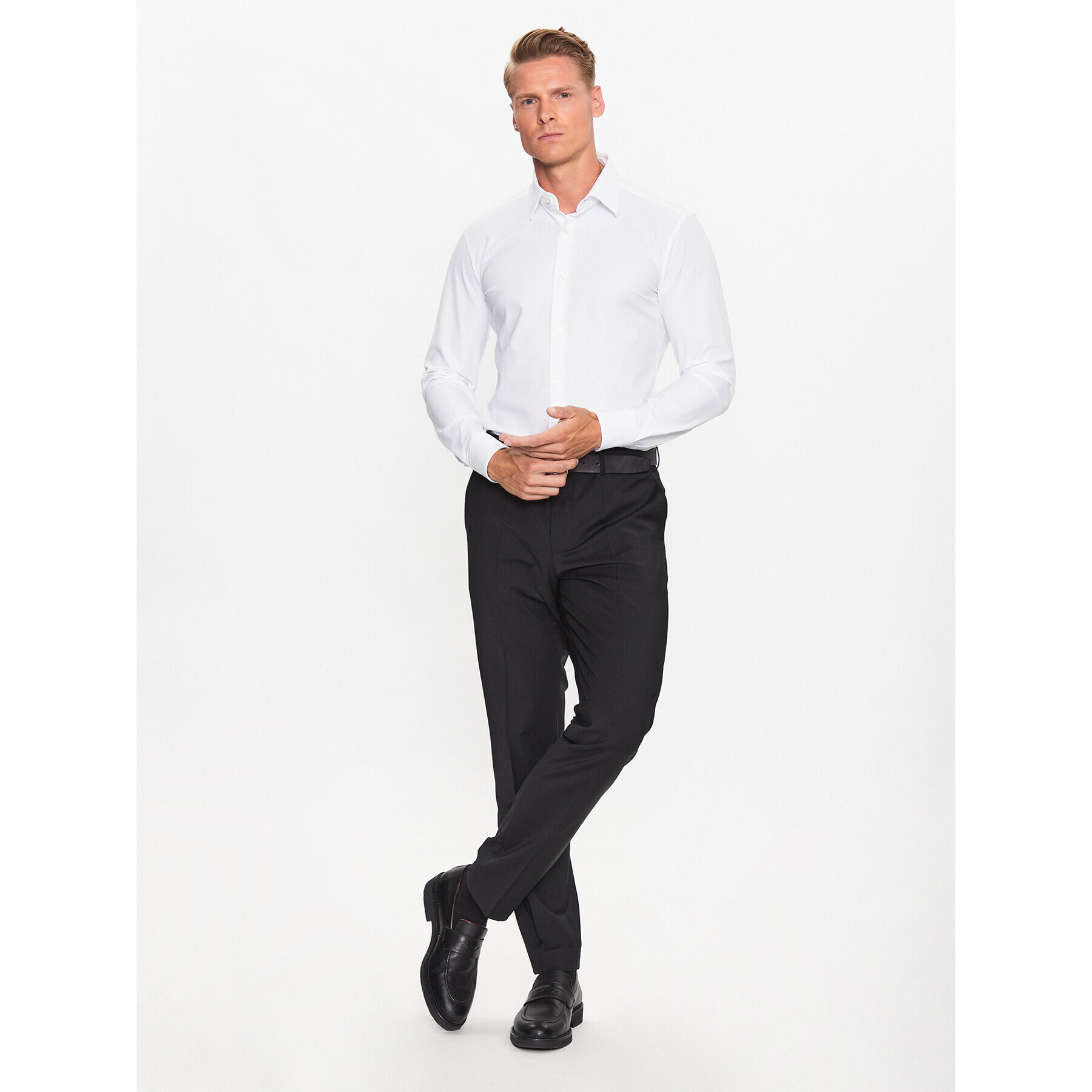 Boss Риза 50490361 Бял Slim Fit - Pepit.bg