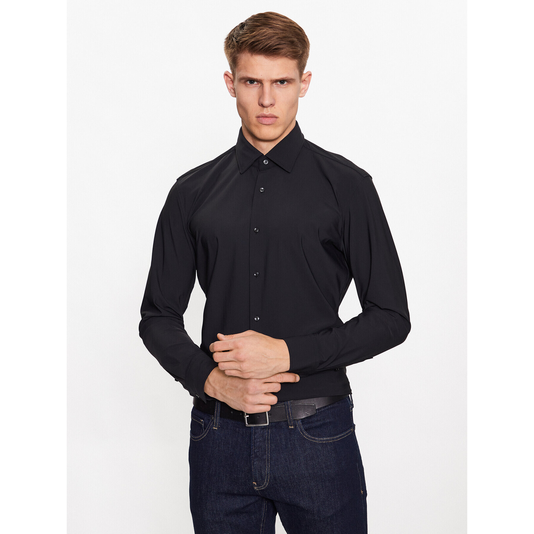 Boss Риза P-Hank-Kent-C1-222 50490361 Черен Slim Fit - Pepit.bg