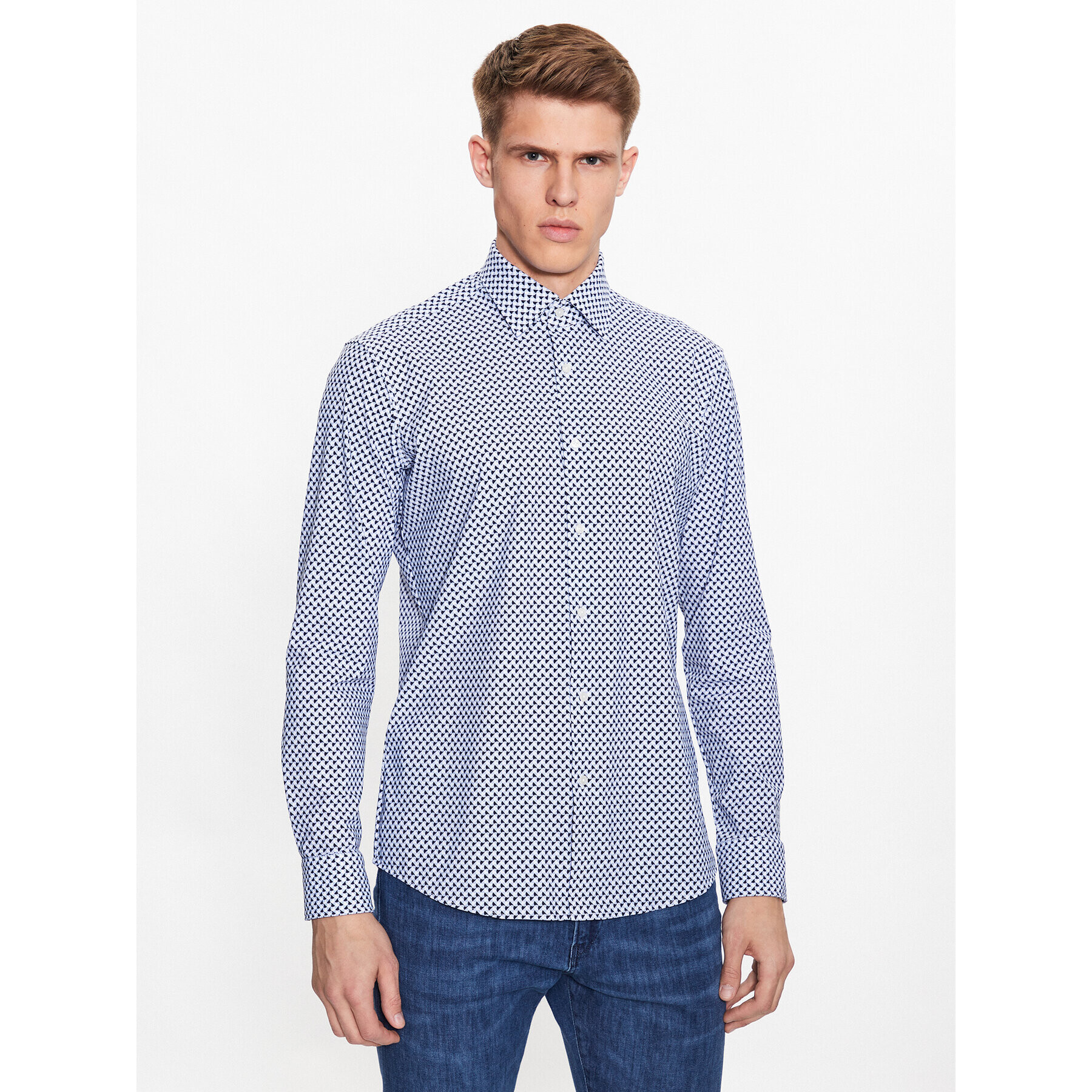 Boss Риза P-Joe-Kent-C1-222 50490372 Син Regular Fit - Pepit.bg
