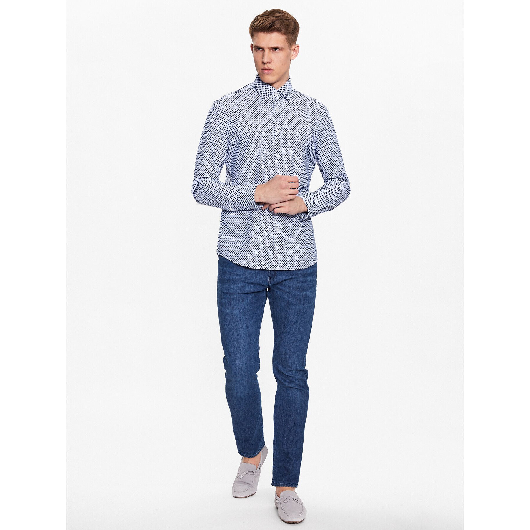 Boss Риза P-Joe-Kent-C1-222 50490372 Син Regular Fit - Pepit.bg