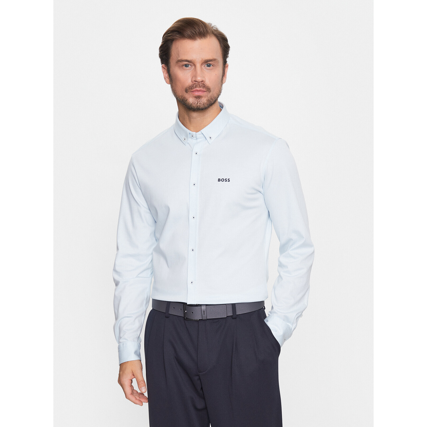 Boss Риза 50493608 Син Regular Fit - Pepit.bg